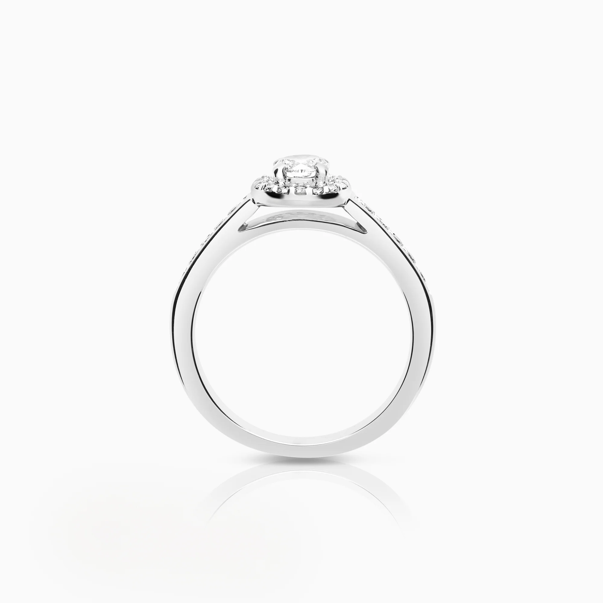 Halo Ring 0.61ct 18K white gold - Image 2