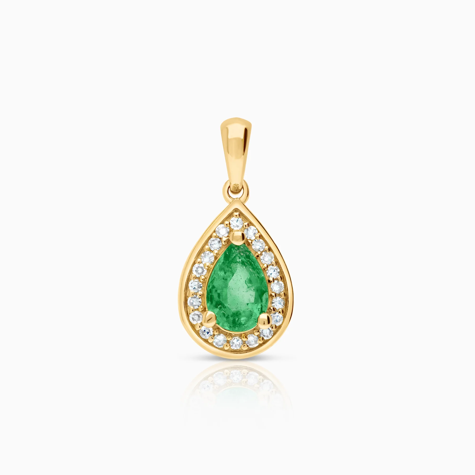 Halo pendant 0.06ct 18K gold