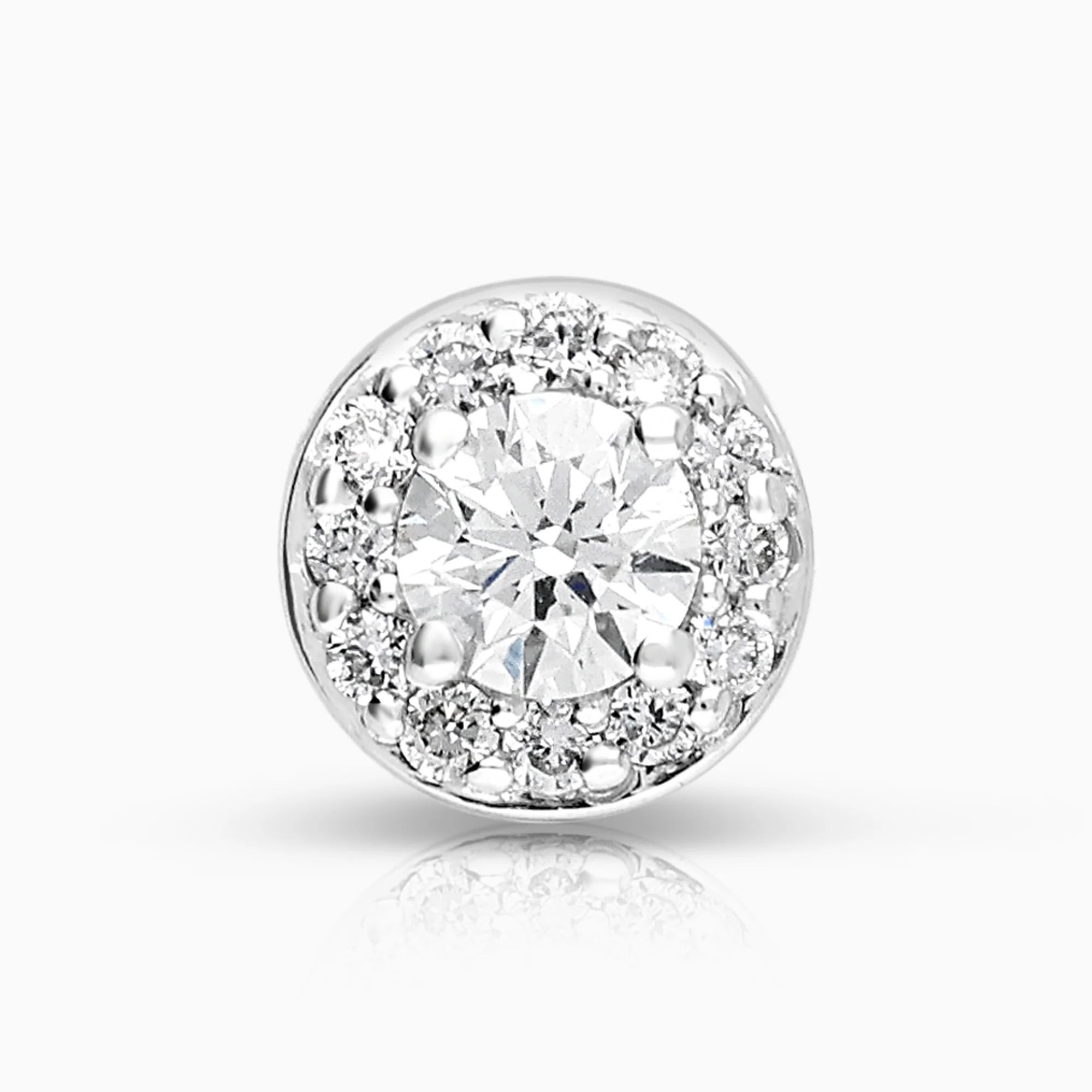 Halo pendant 0.16ct 18K white gold
