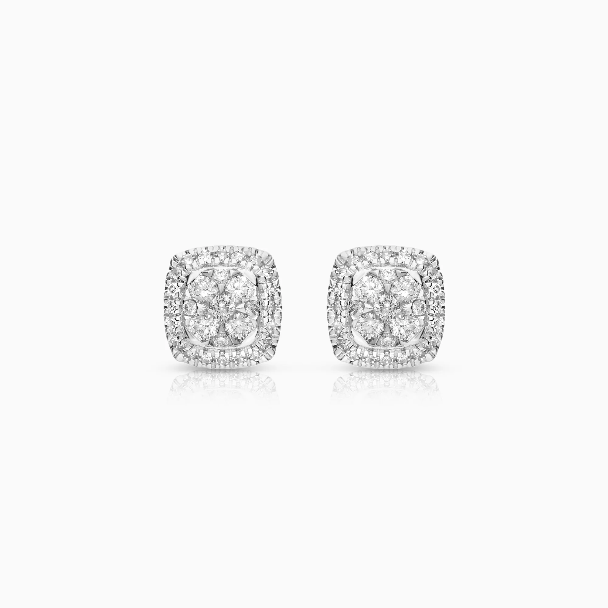 Halo earrings 0.34ct 18K gold