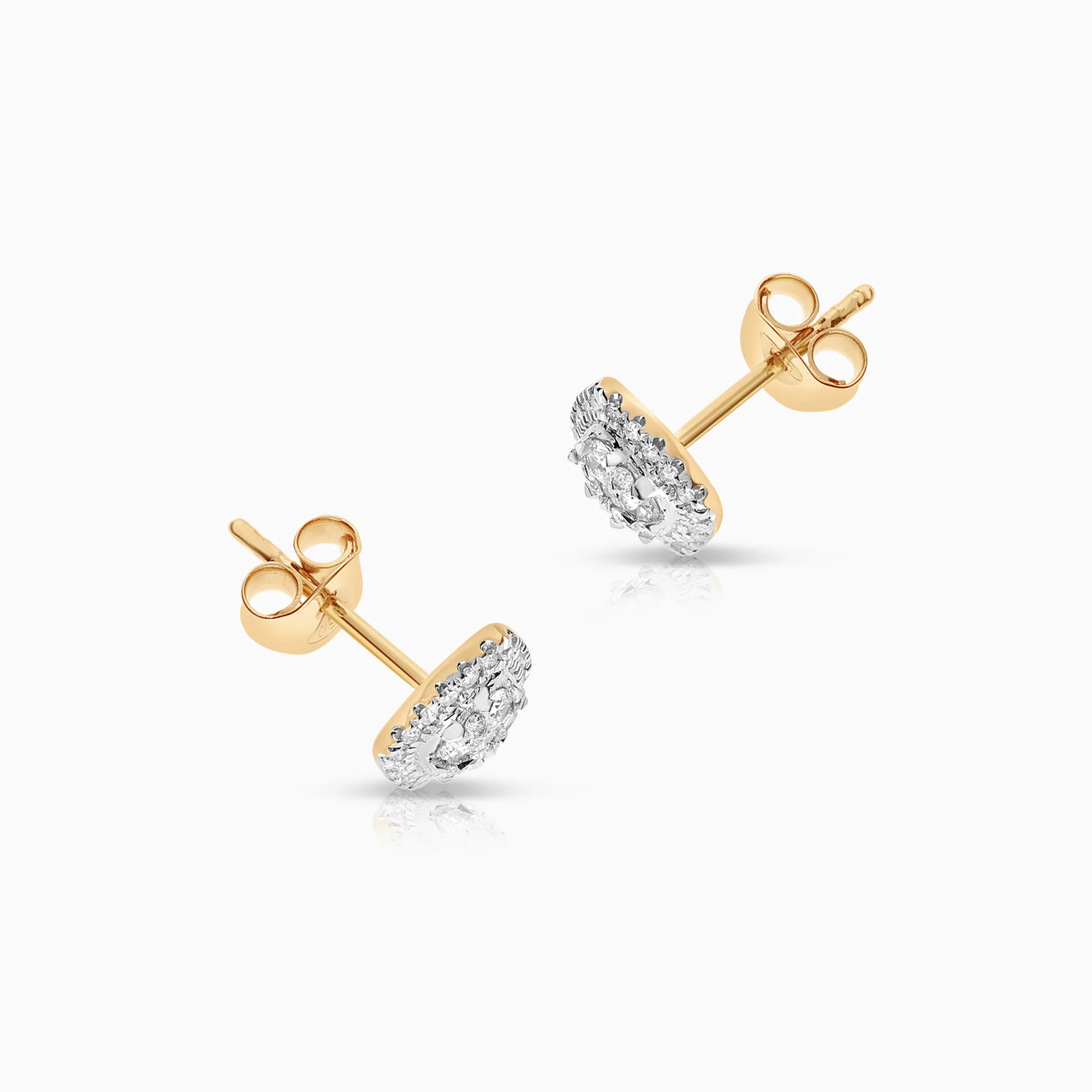 Halo earrings 0.34ct 18K gold - Image 2