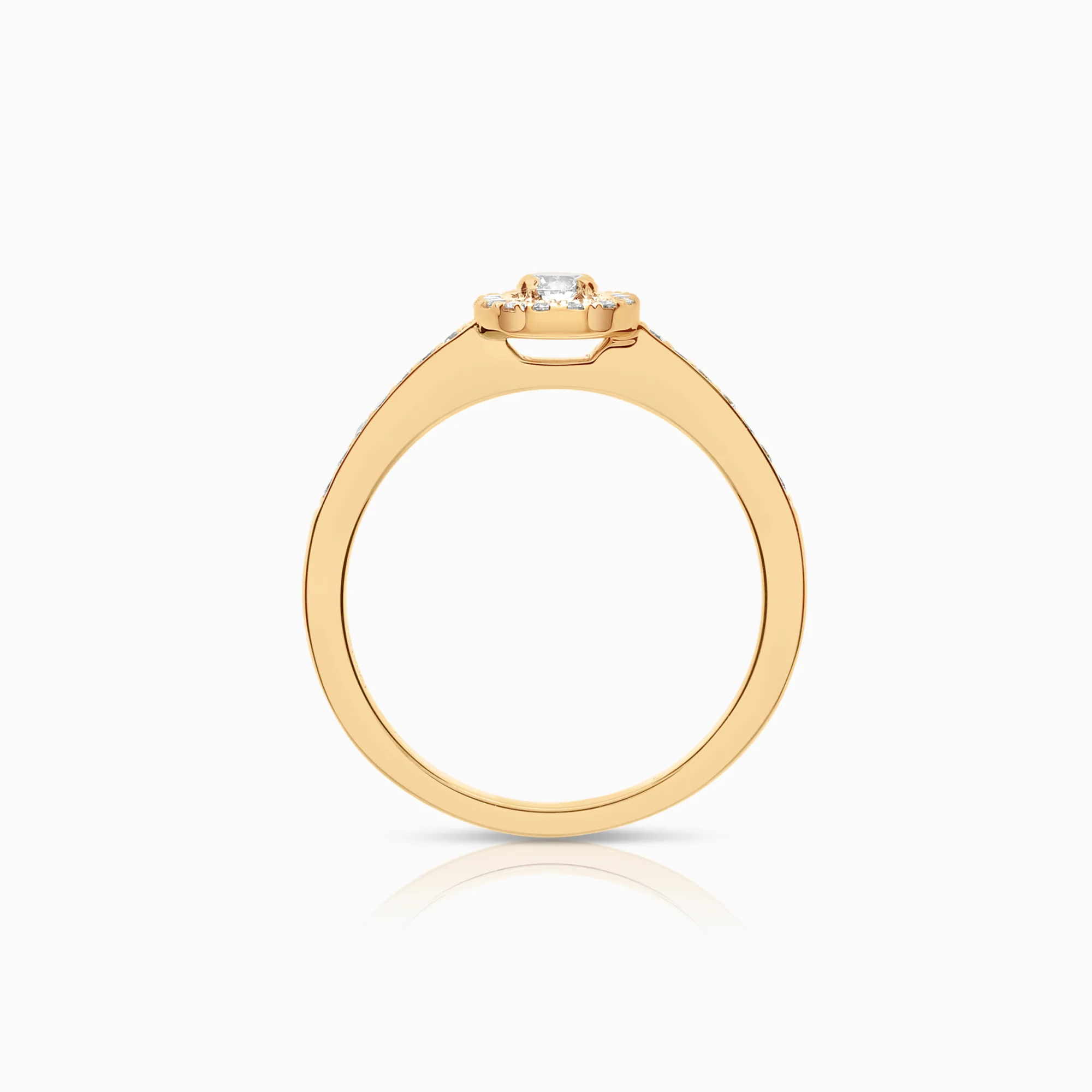 Halo ring 0.15ct 18K gold - Image 2