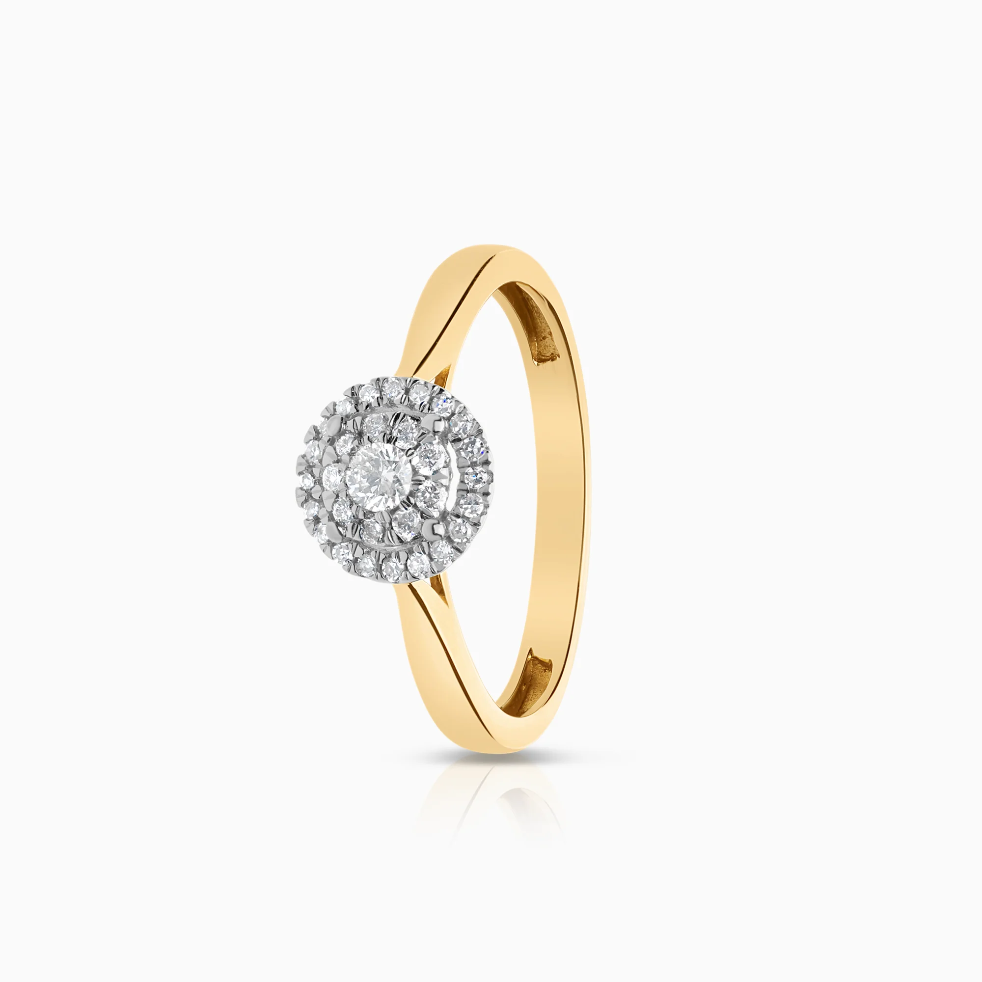 Halo ring 0.20ct 18K gold