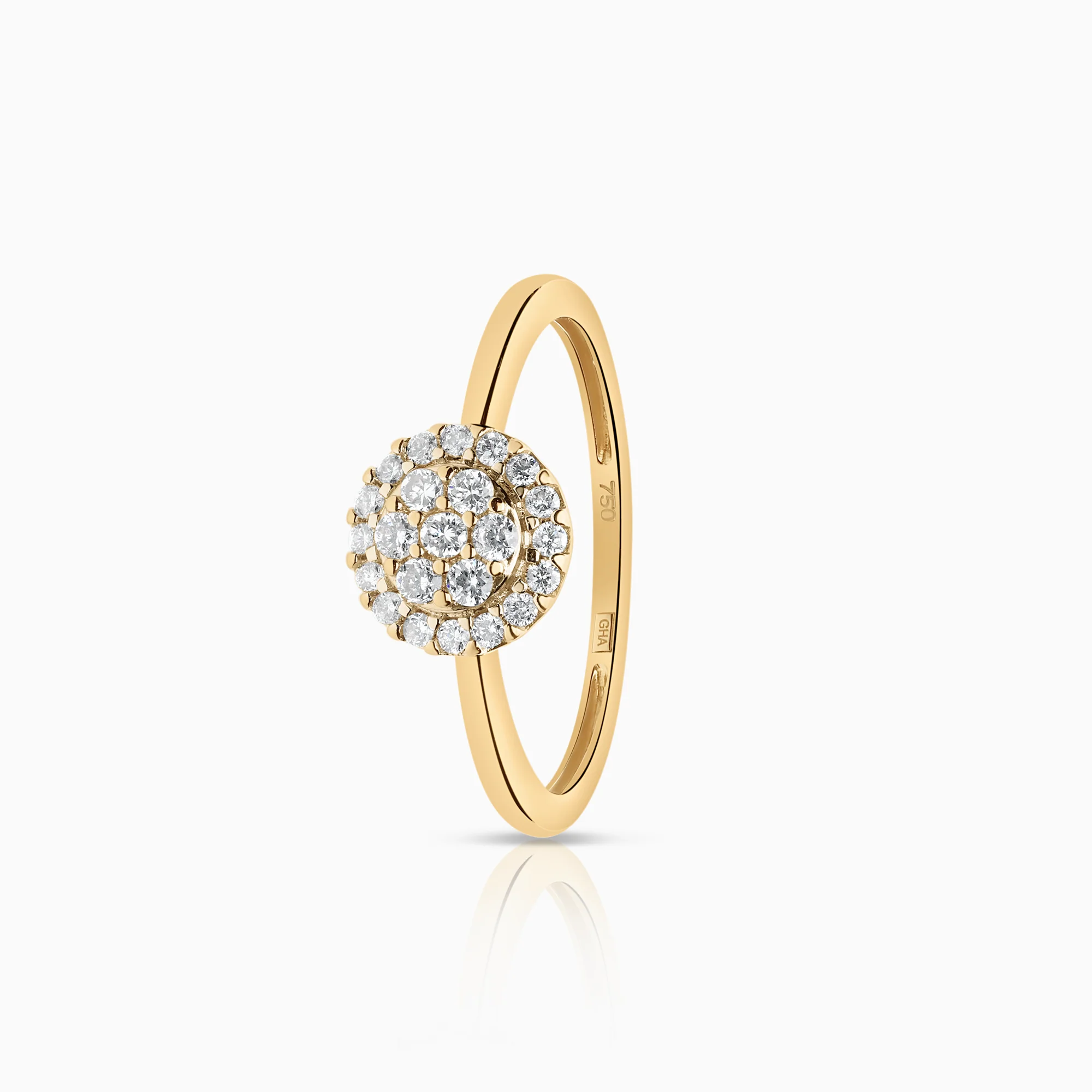 Halo ring 0.30ct 18K gold