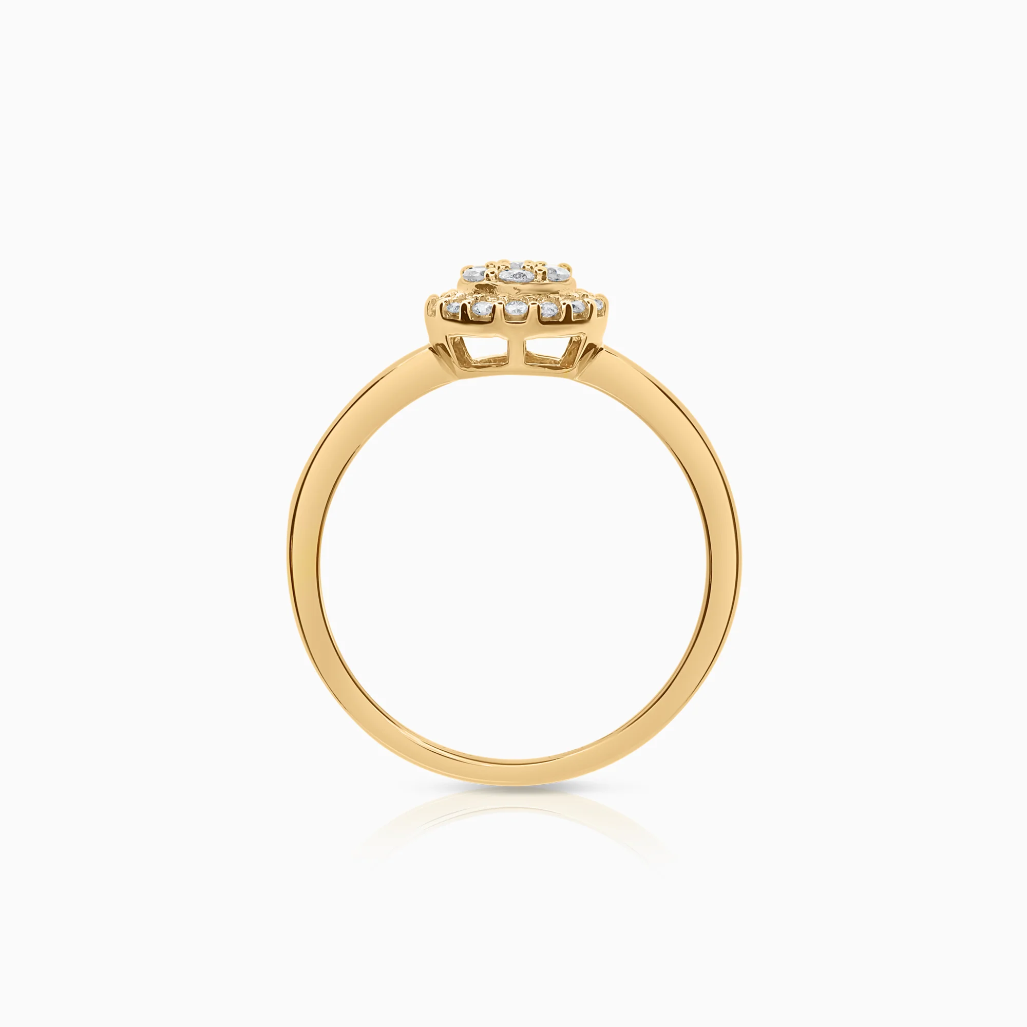 Halo ring 0.30ct 18K gold - Image 2