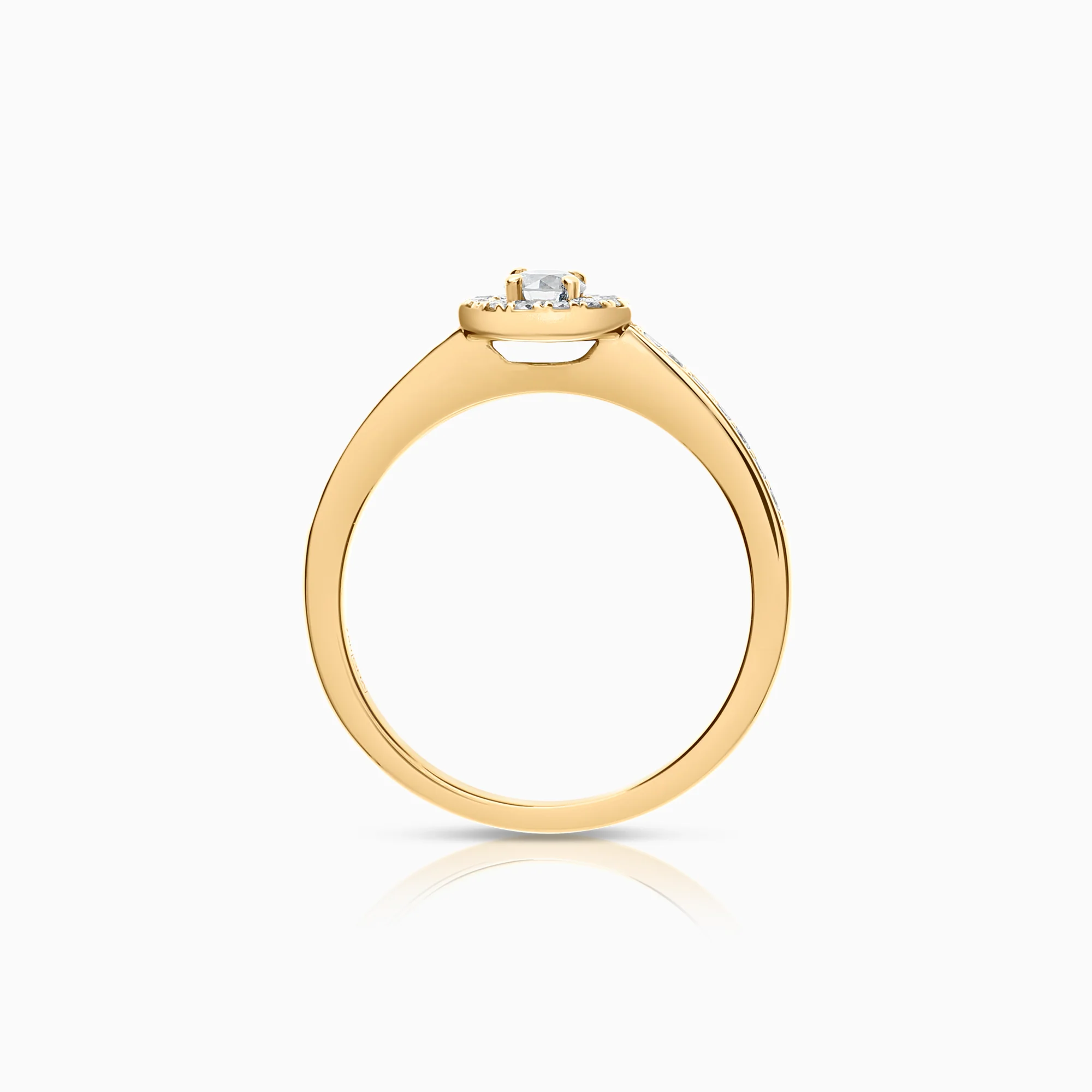 Halo ring 0.30ct 18K gold - Image 2