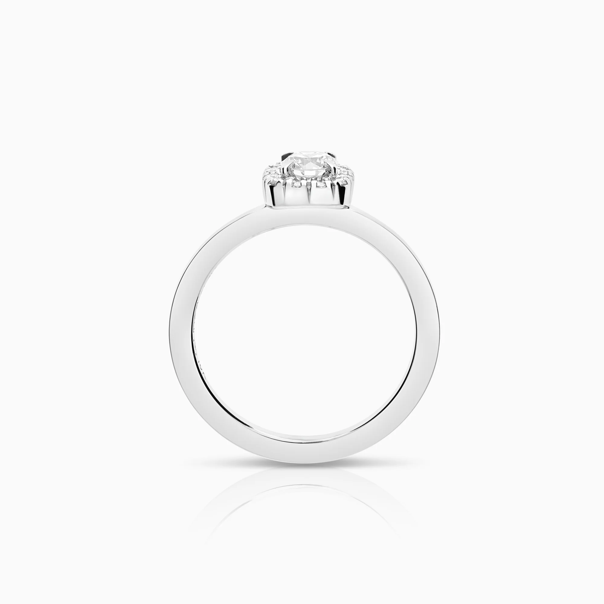 Halo ring 0.34 ct 18K white gold - Image 2