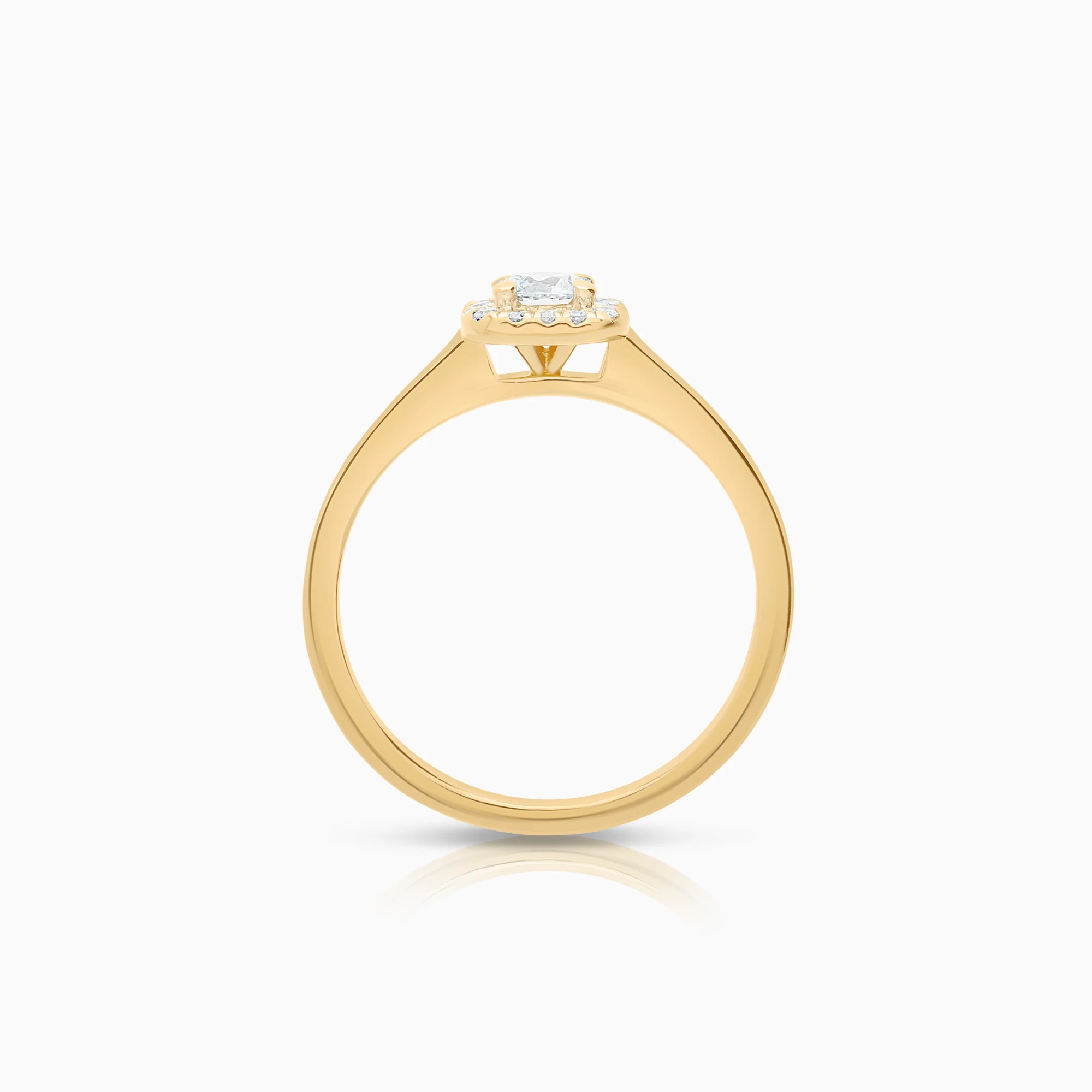 Halo ring 0.35 ct 18K gold - Image 2