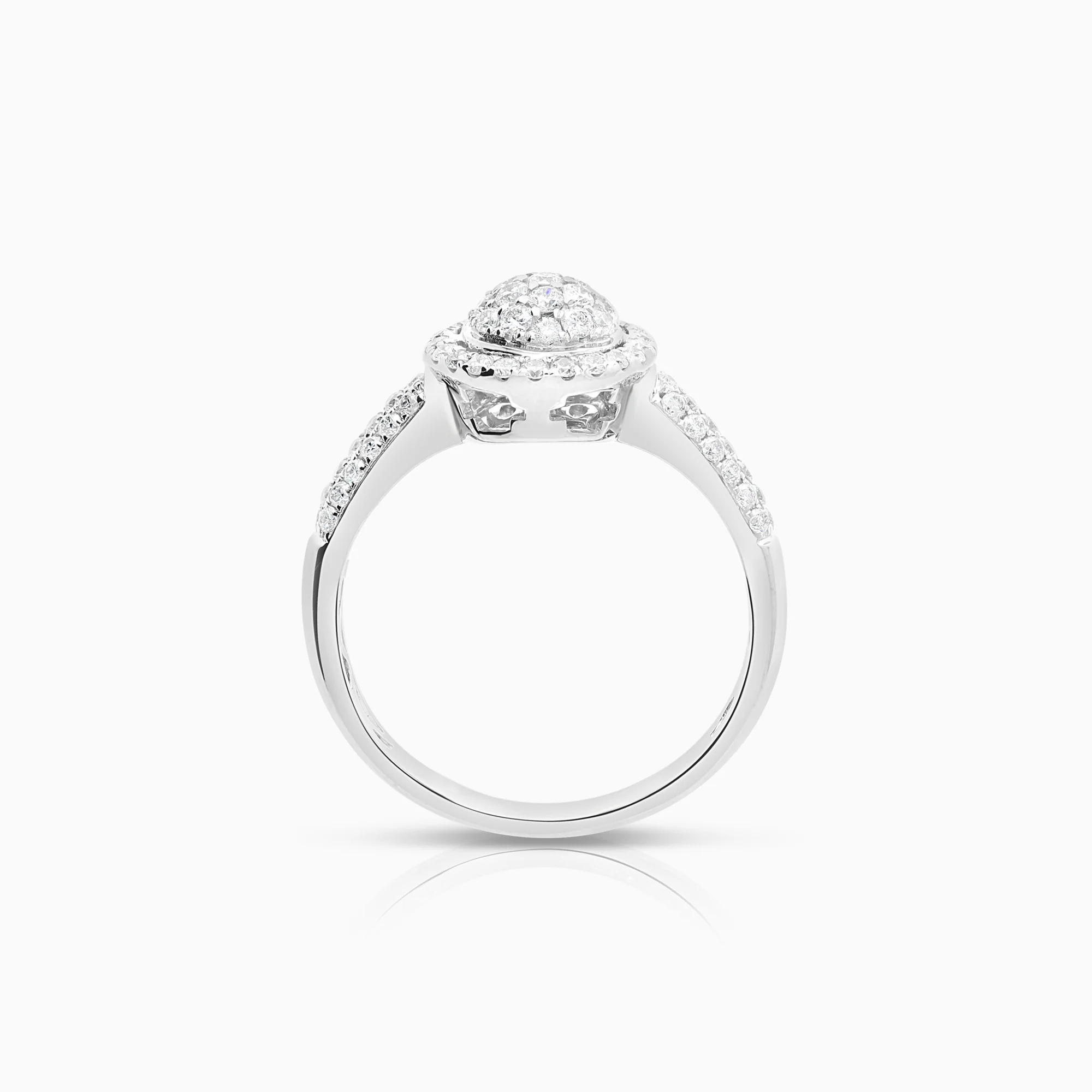 Halo Ring 0.61ct 18K white gold - Image 2