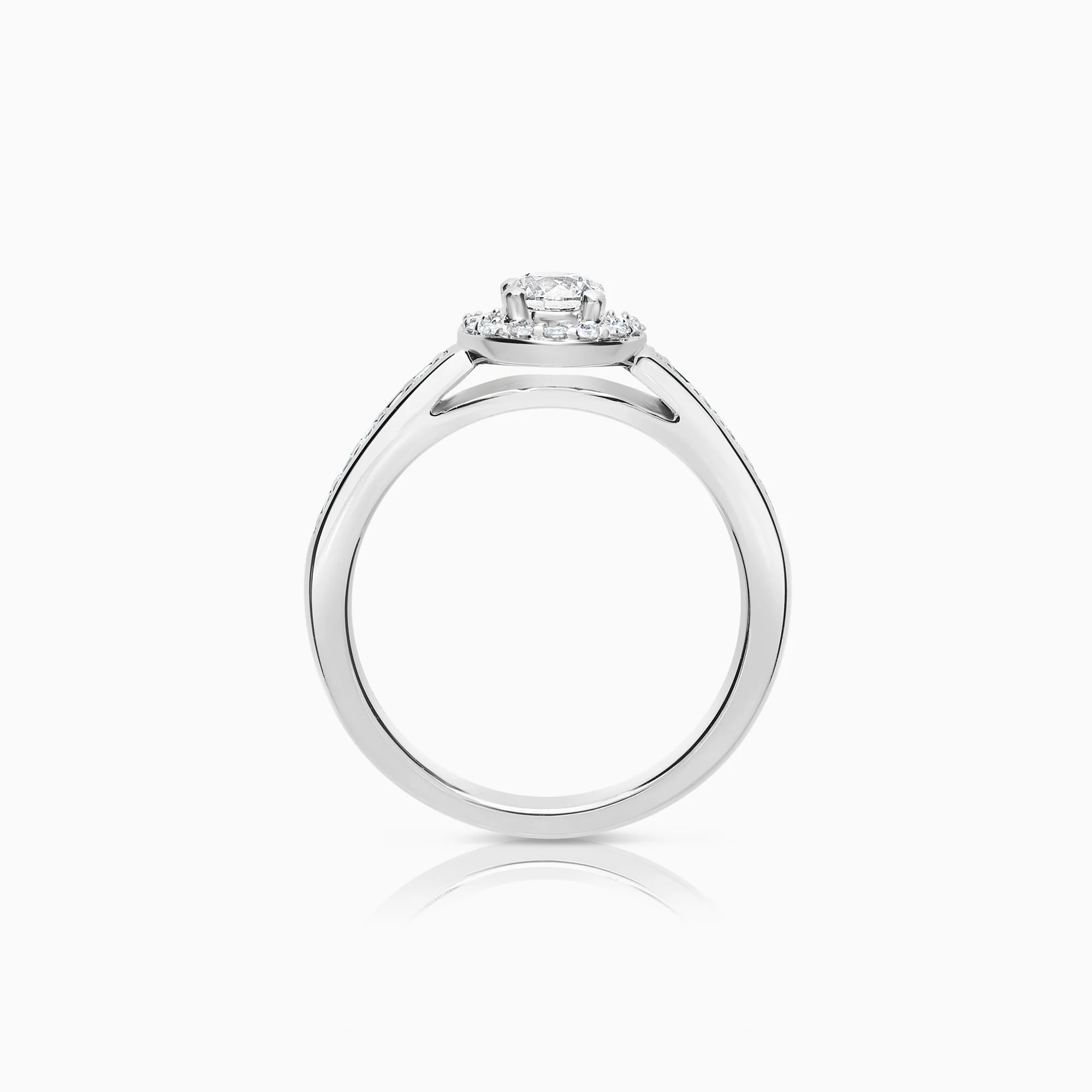 Halo Ring 0.57ct 18K white gold - Image 2
