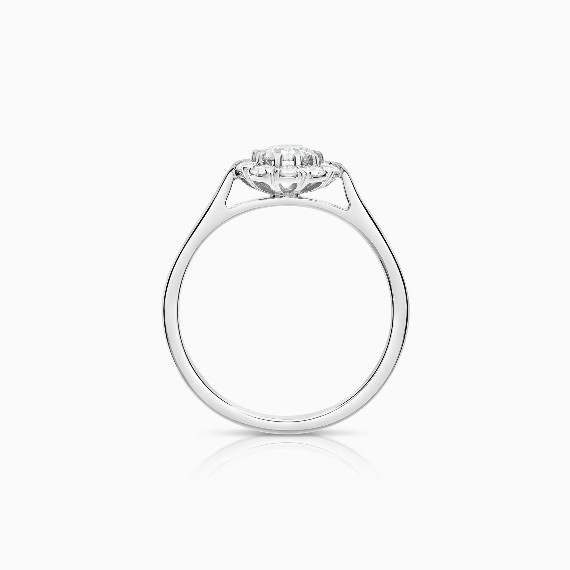 Halo ring 0.80ct 18K white gold - Image 3