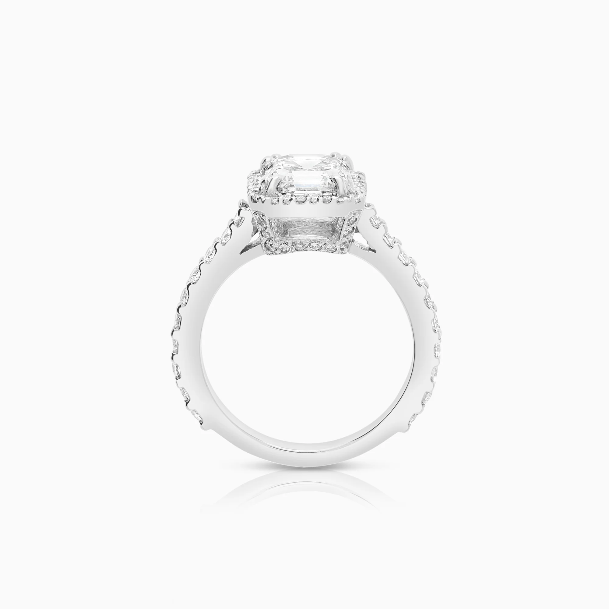 Halo ring 2.83ct platinum - Image 3