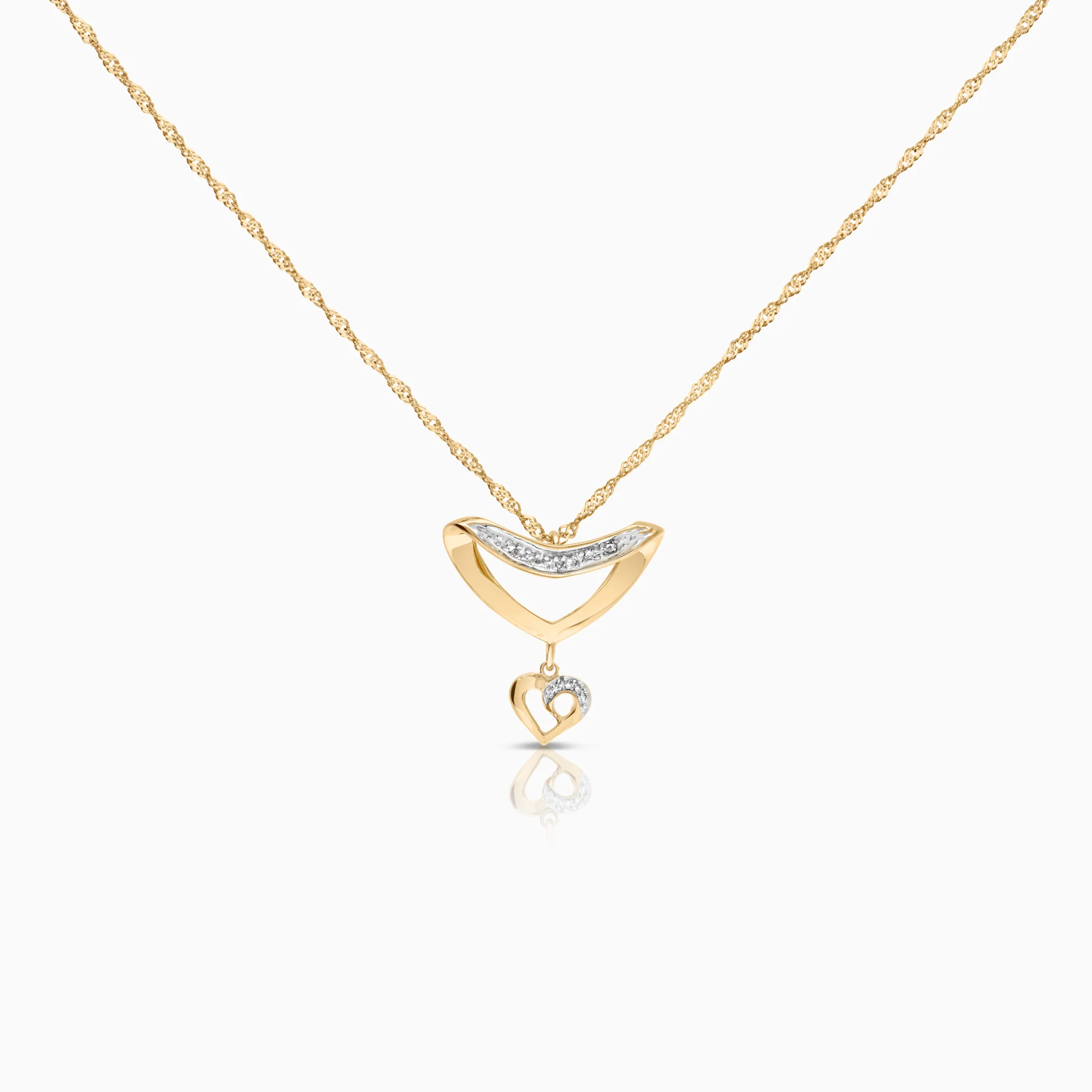 Necklace 0.035ct 18K gold
