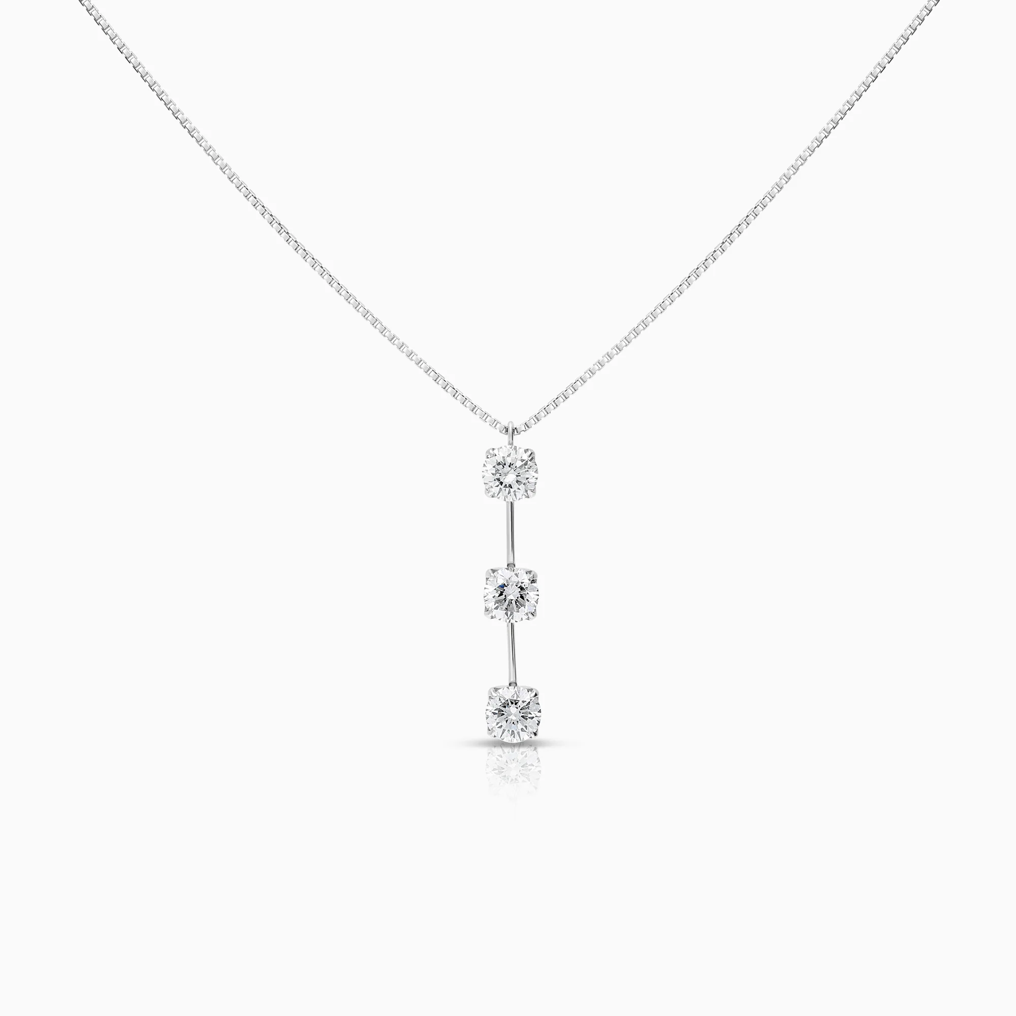 Necklace with 1.00ct diamond pendant 850 Platinum