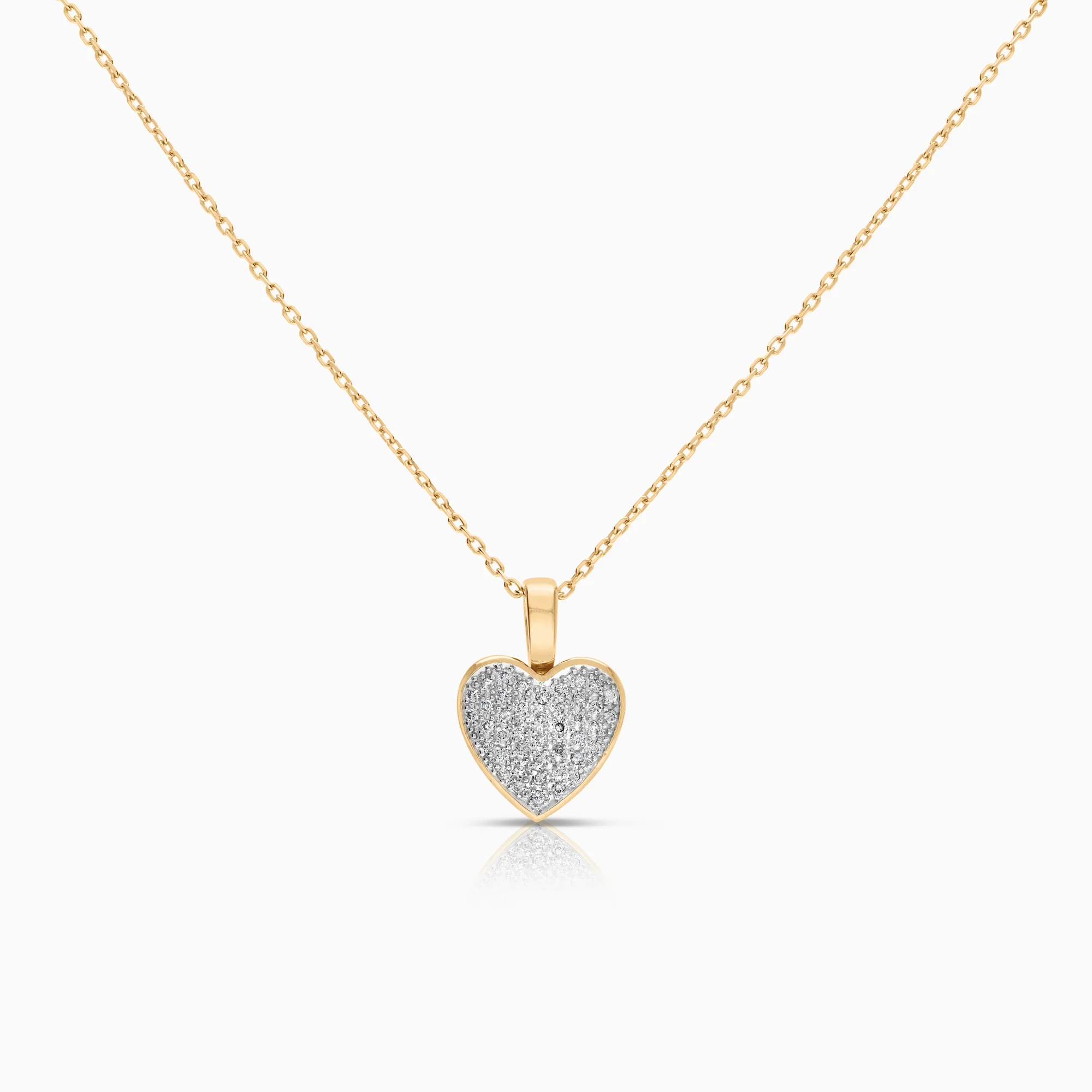 Heart Necklace with Diamonds 0.25ct 18K Gold