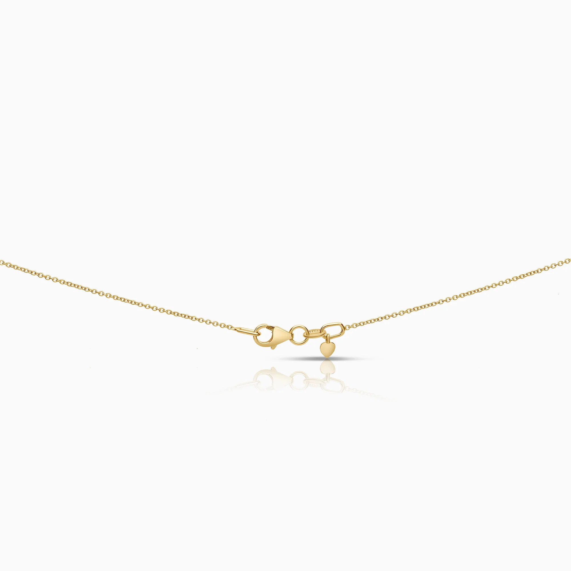 Necklace with flower 0.25ct 18K gold - Image 2