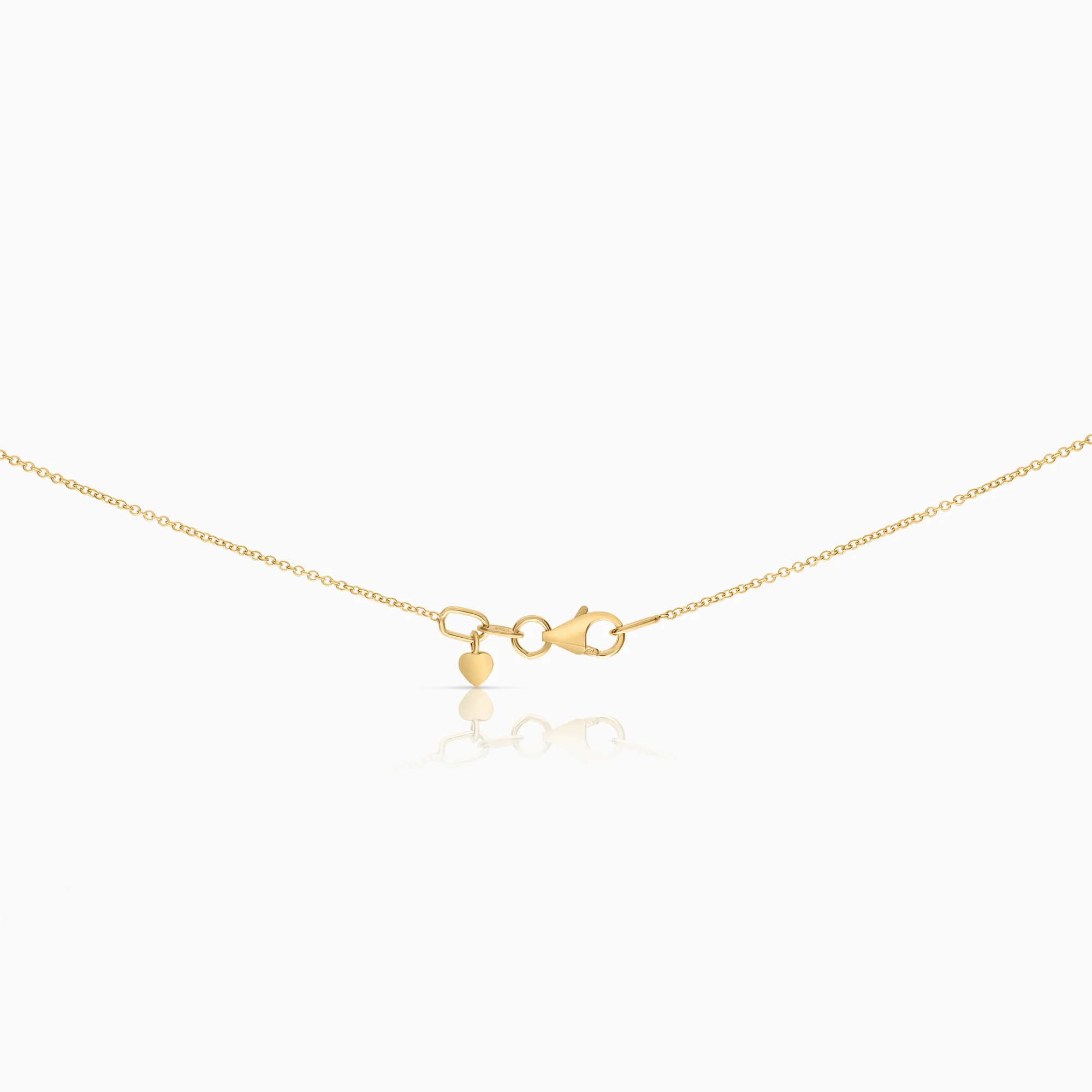 Necklace with heart diamond pendant 0.16ct 18K gold - Image 2