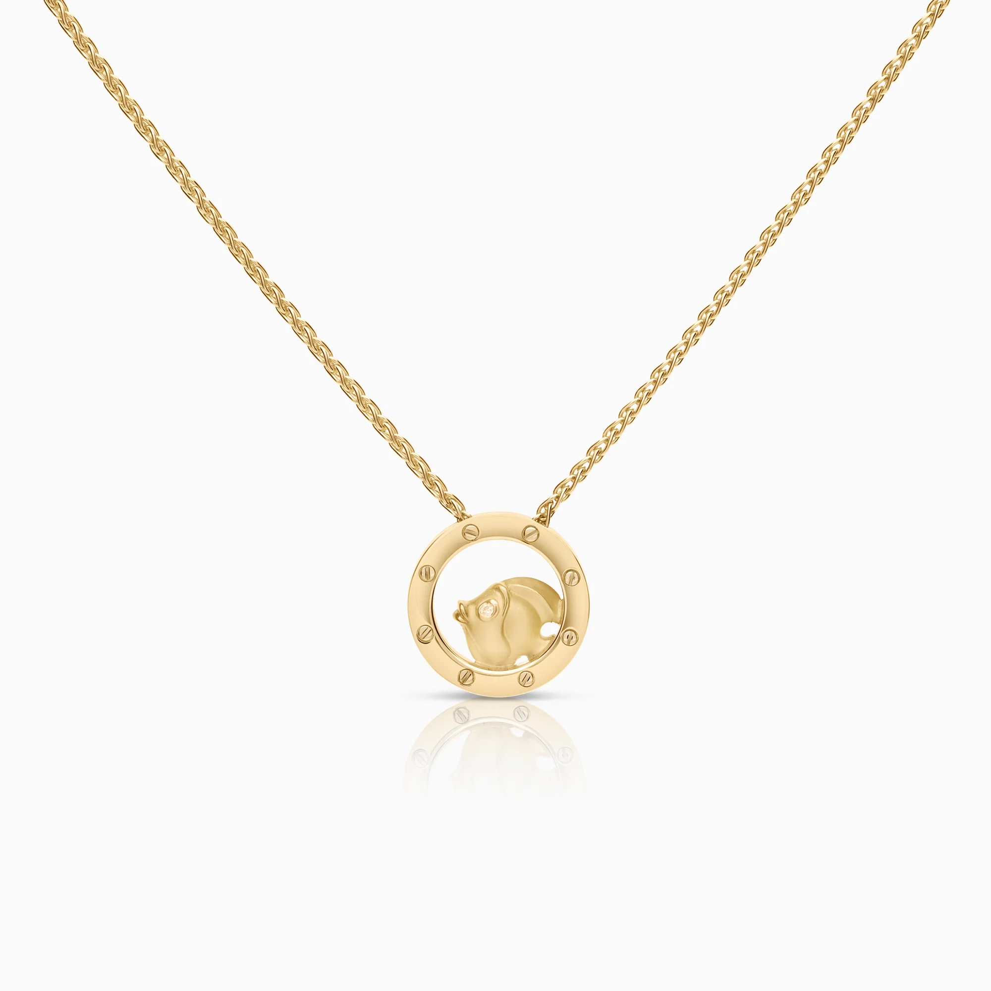 Necklace with fish pendant 11.05g 18K gold