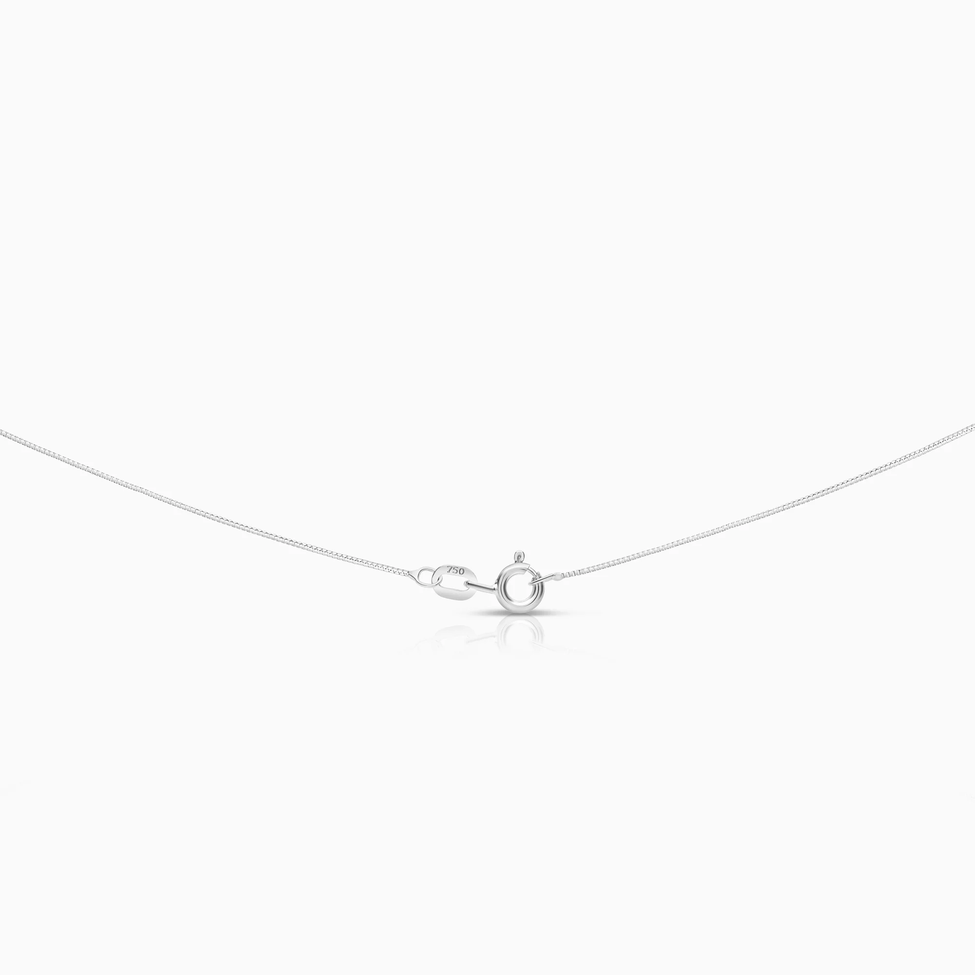 Necklace with heart pendant 0.05ct 18K white gold - Image 2