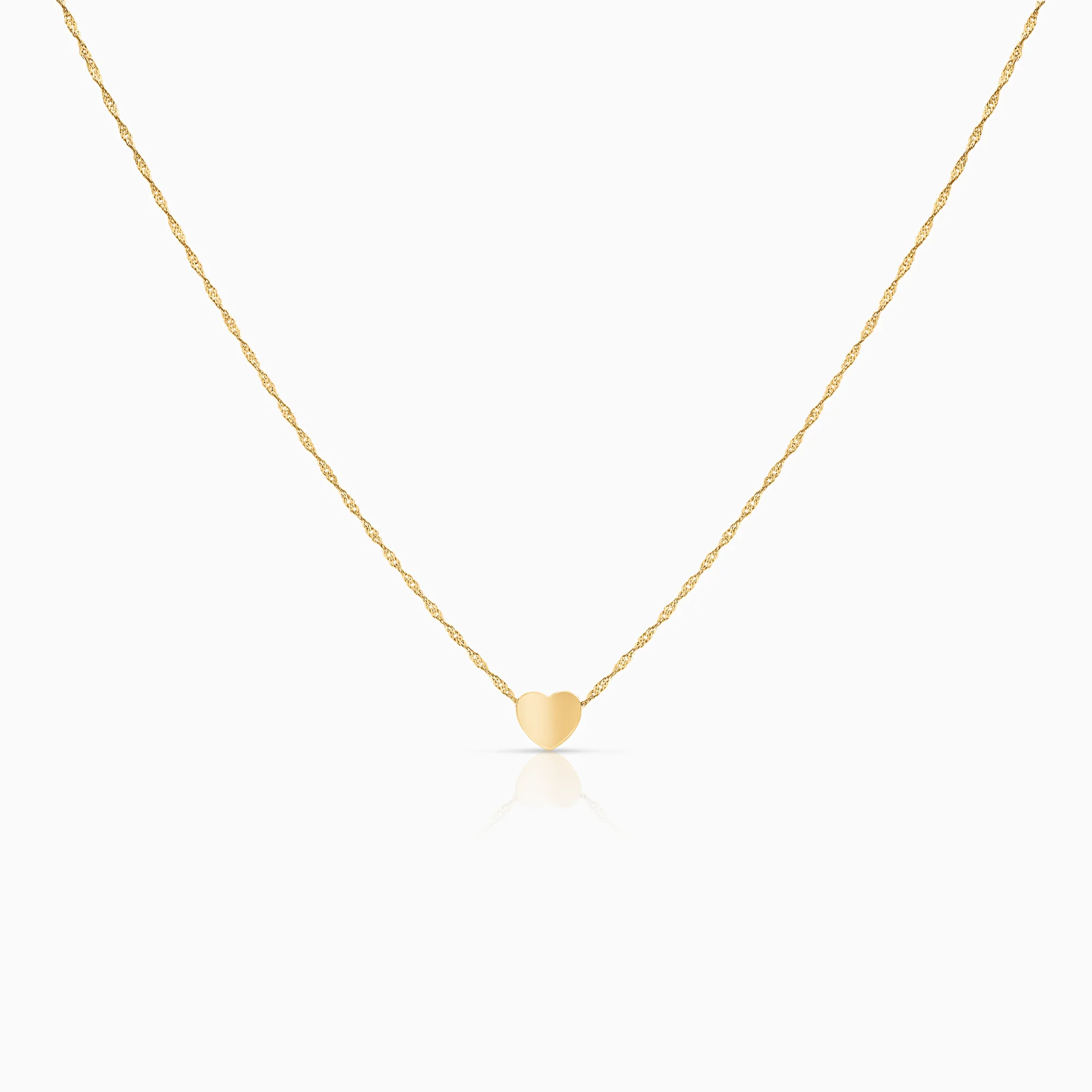 Necklace with heart pendant 1.43g 18K gold