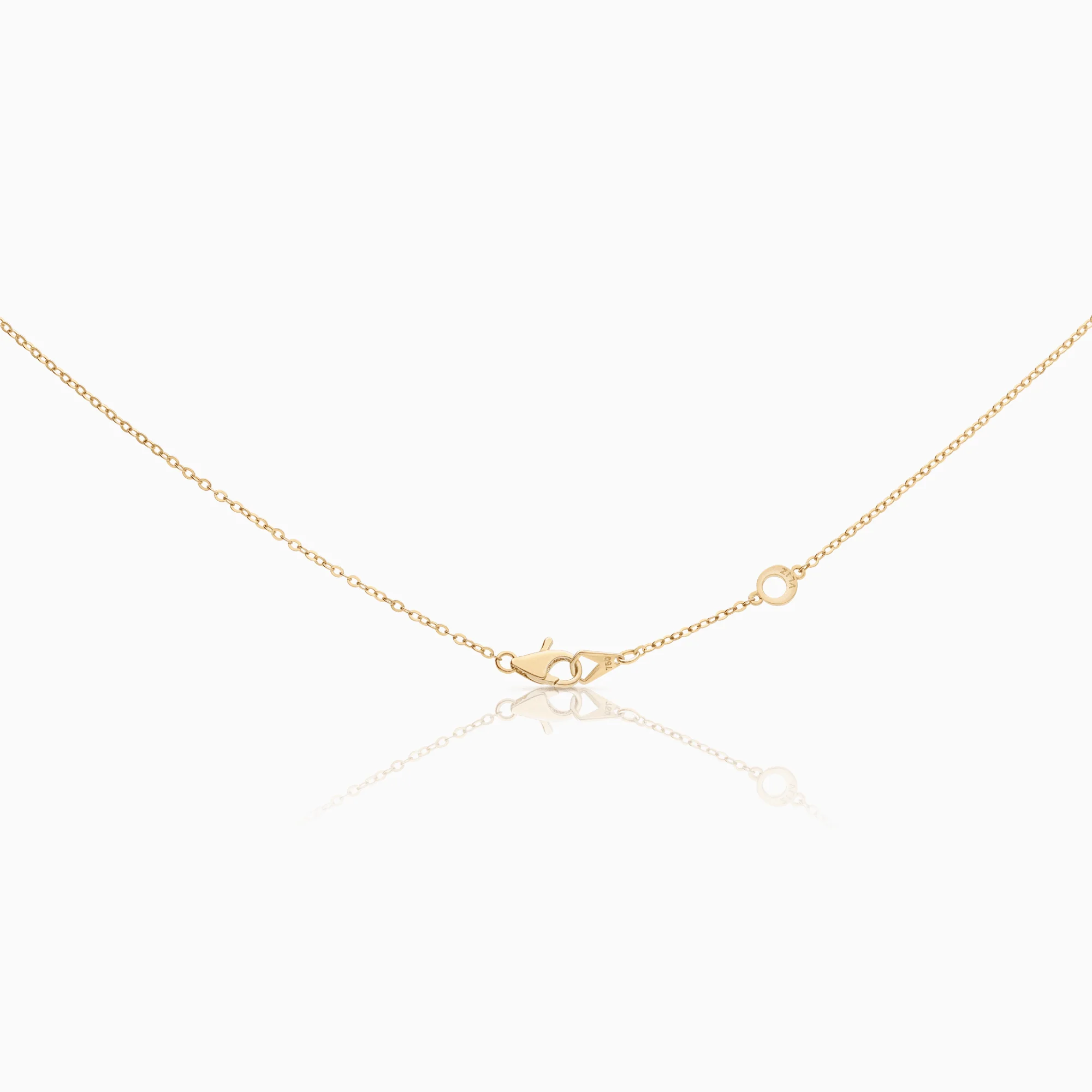Necklace with Solitaire Pendant 0.20ct 18K Rose Gold - Image 2