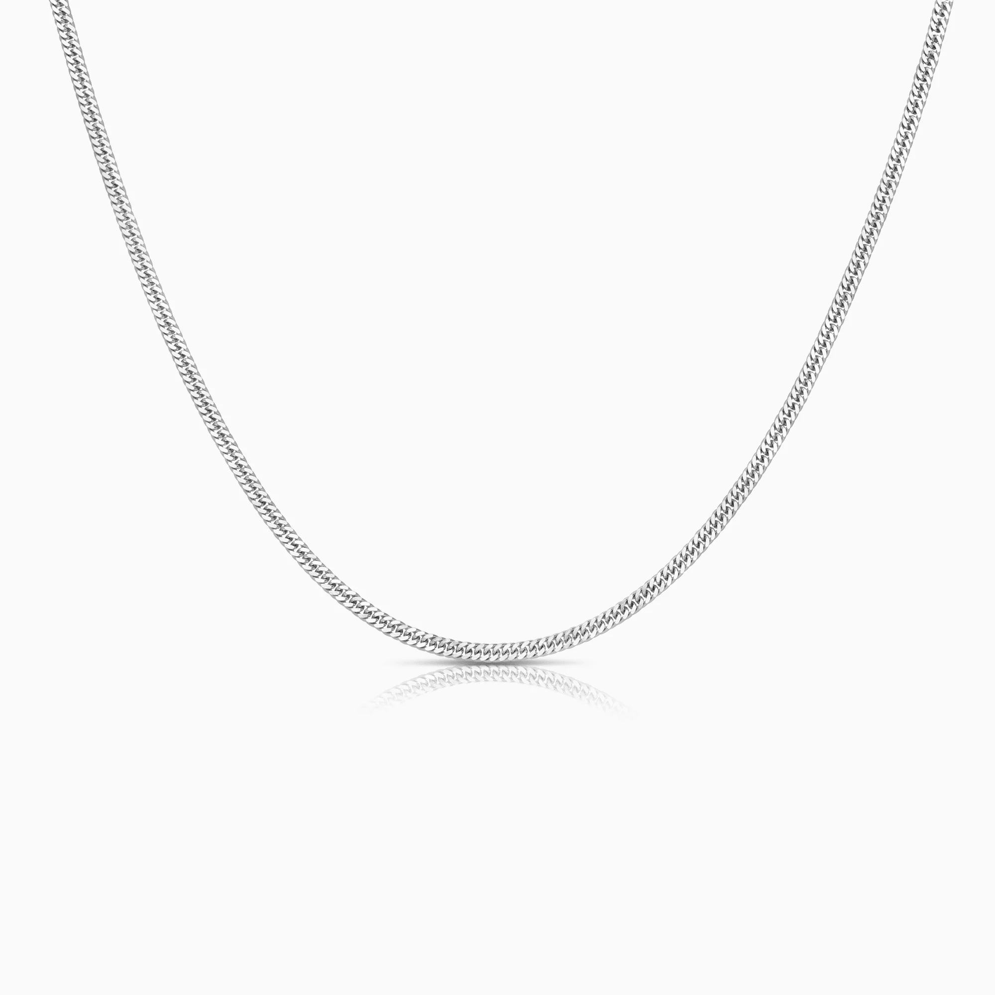Curb necklace 6.8g 18K white gold