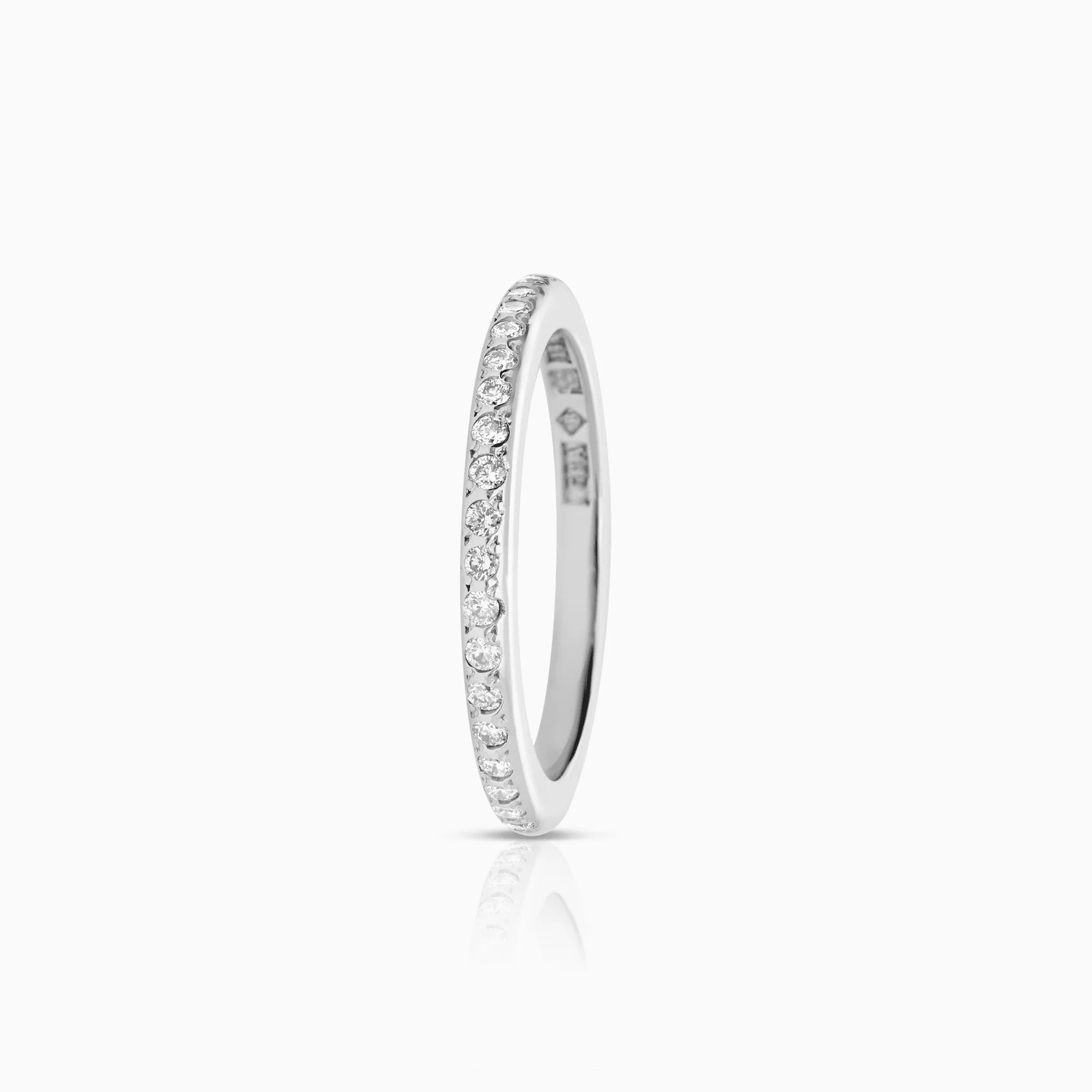 Half-eternity ring 0.20ct 18K white gold