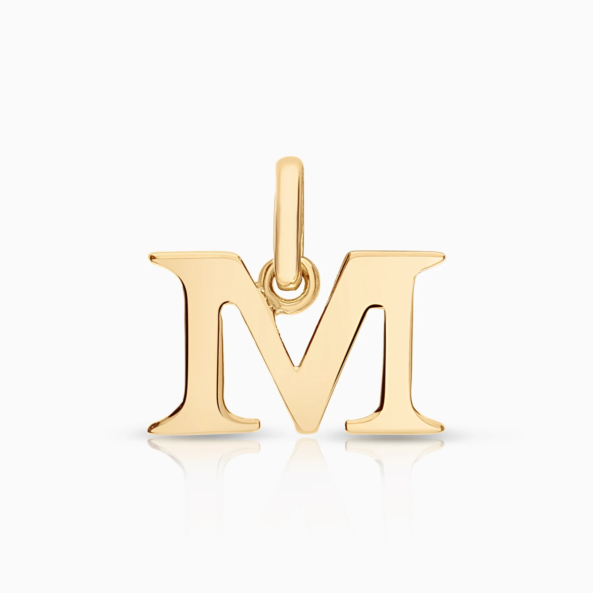 Letter pendant M 0.89g 18K gold