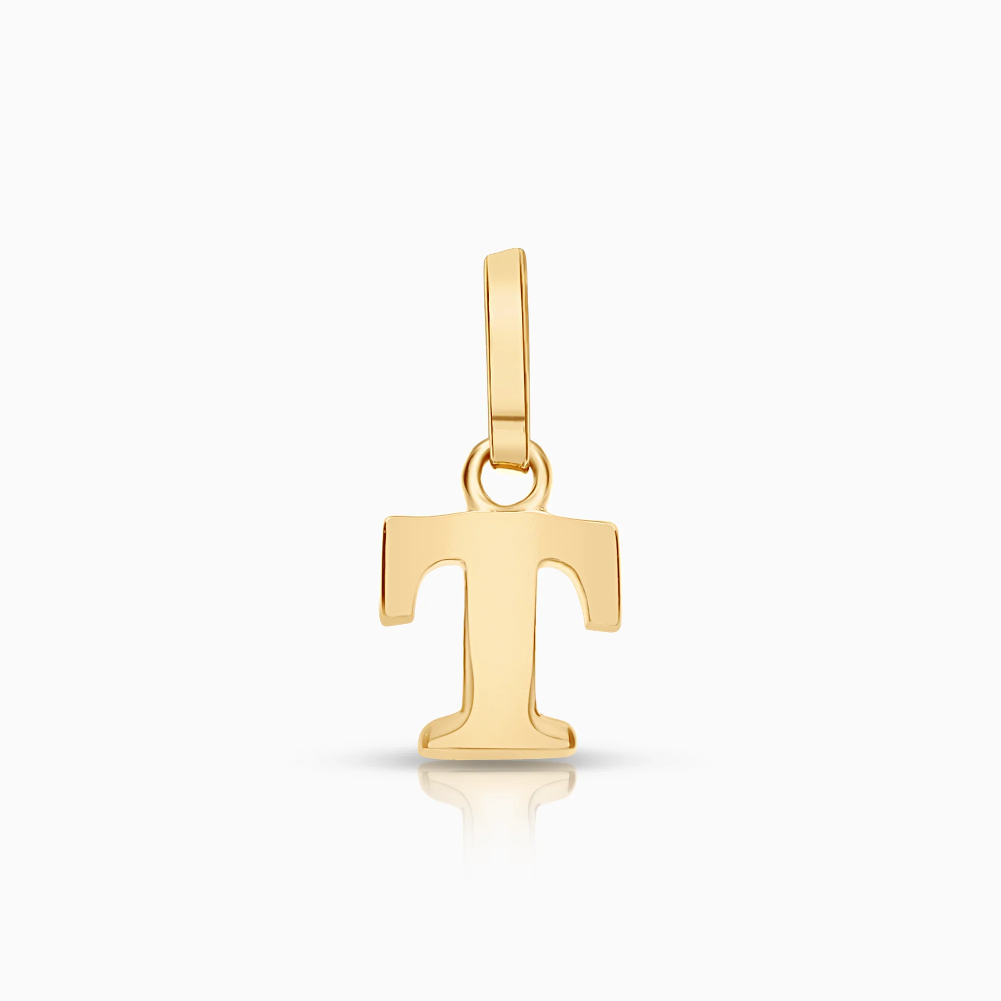 Letter pendant T 0.38g 18K gold