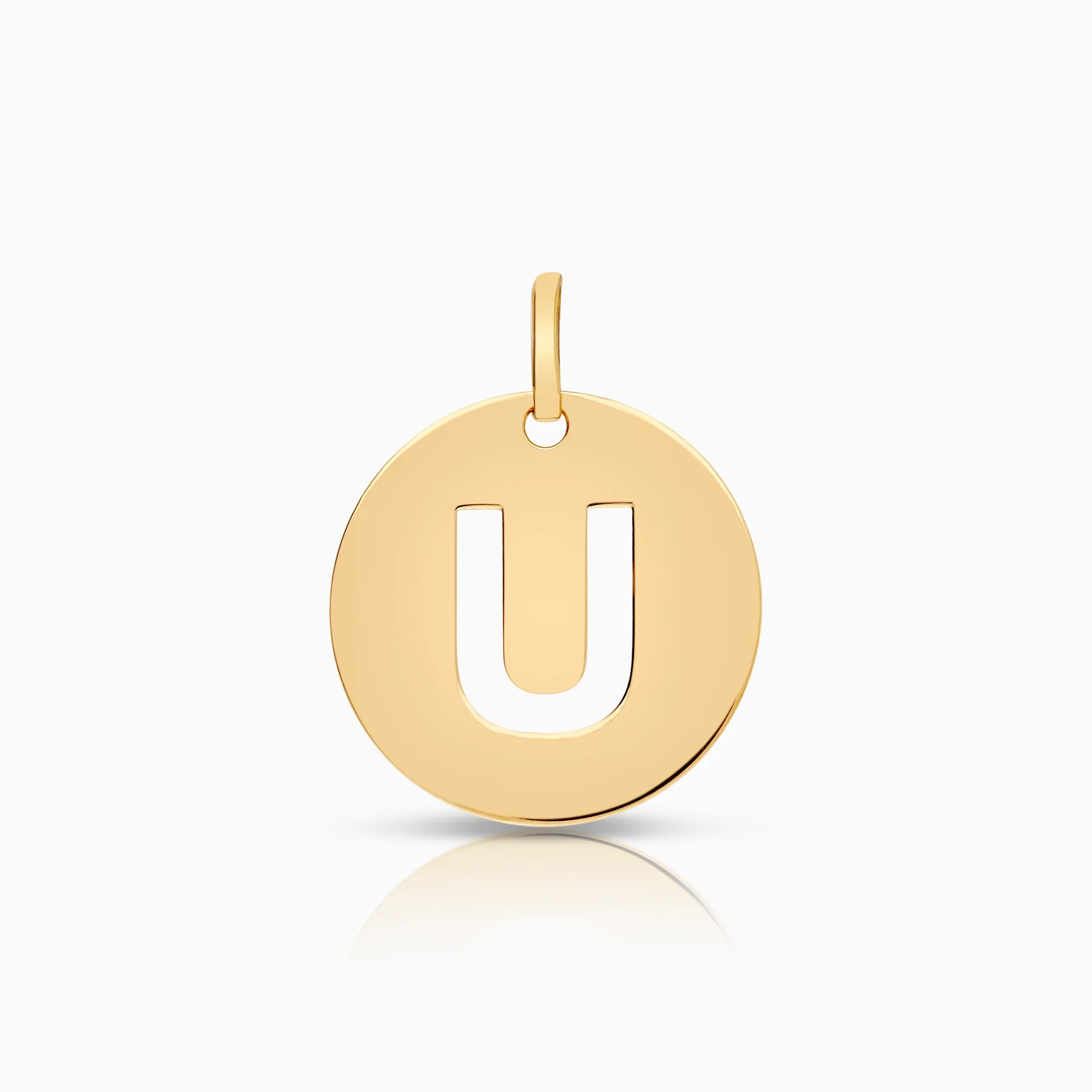 Letter pendant U 0.77g 18K gold