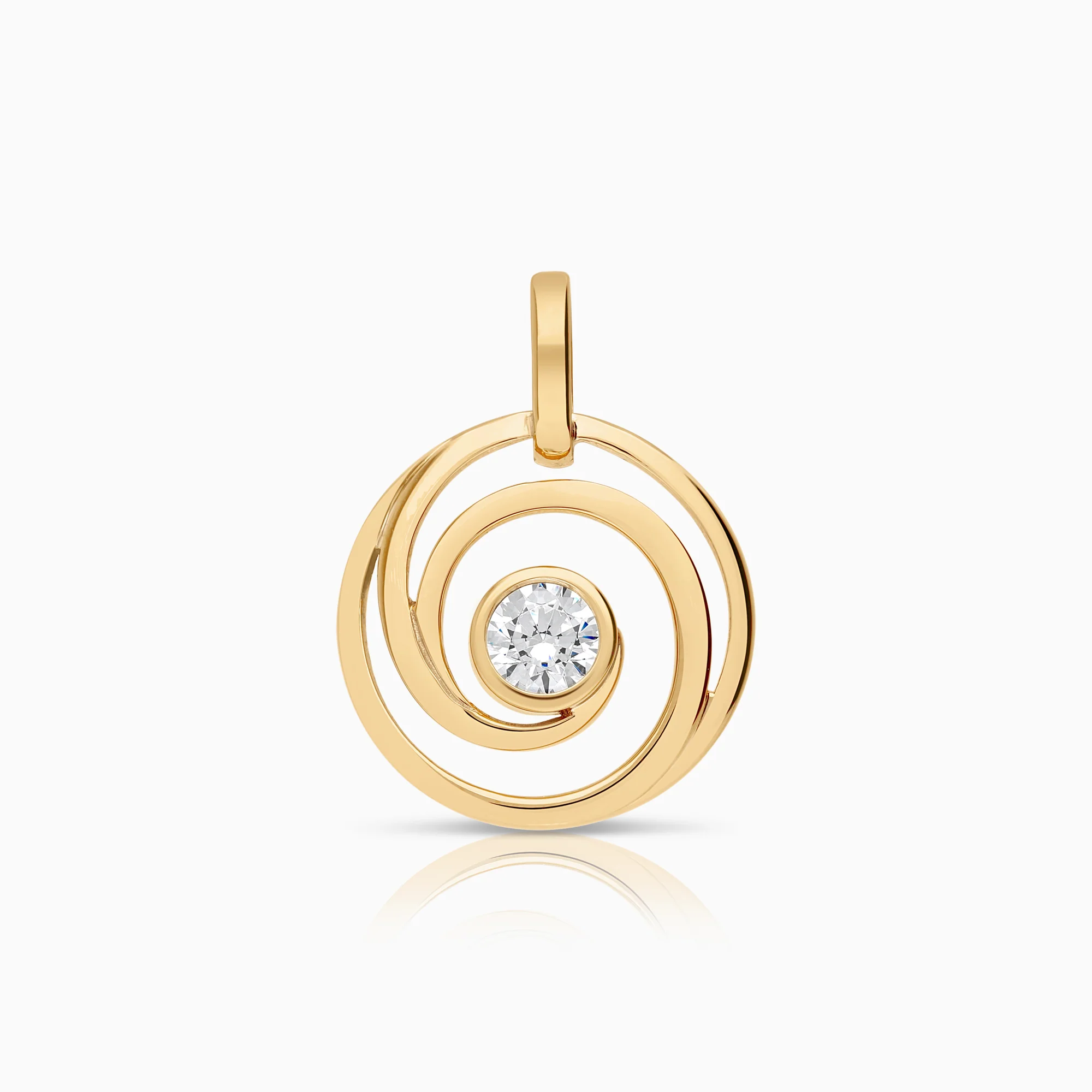 Pendant cubic zirconia 2.48g 18K gold
