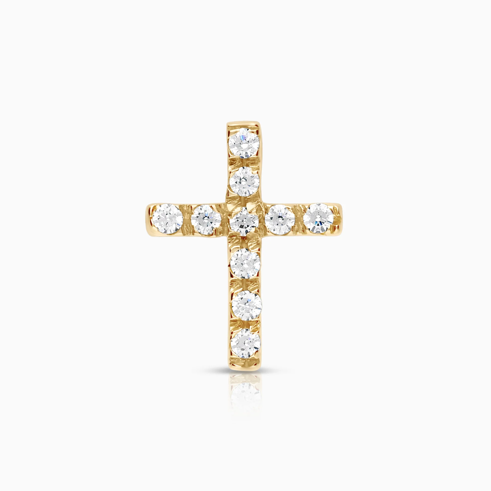 Cross pendant cubic zirconia 1.91g 18K gold