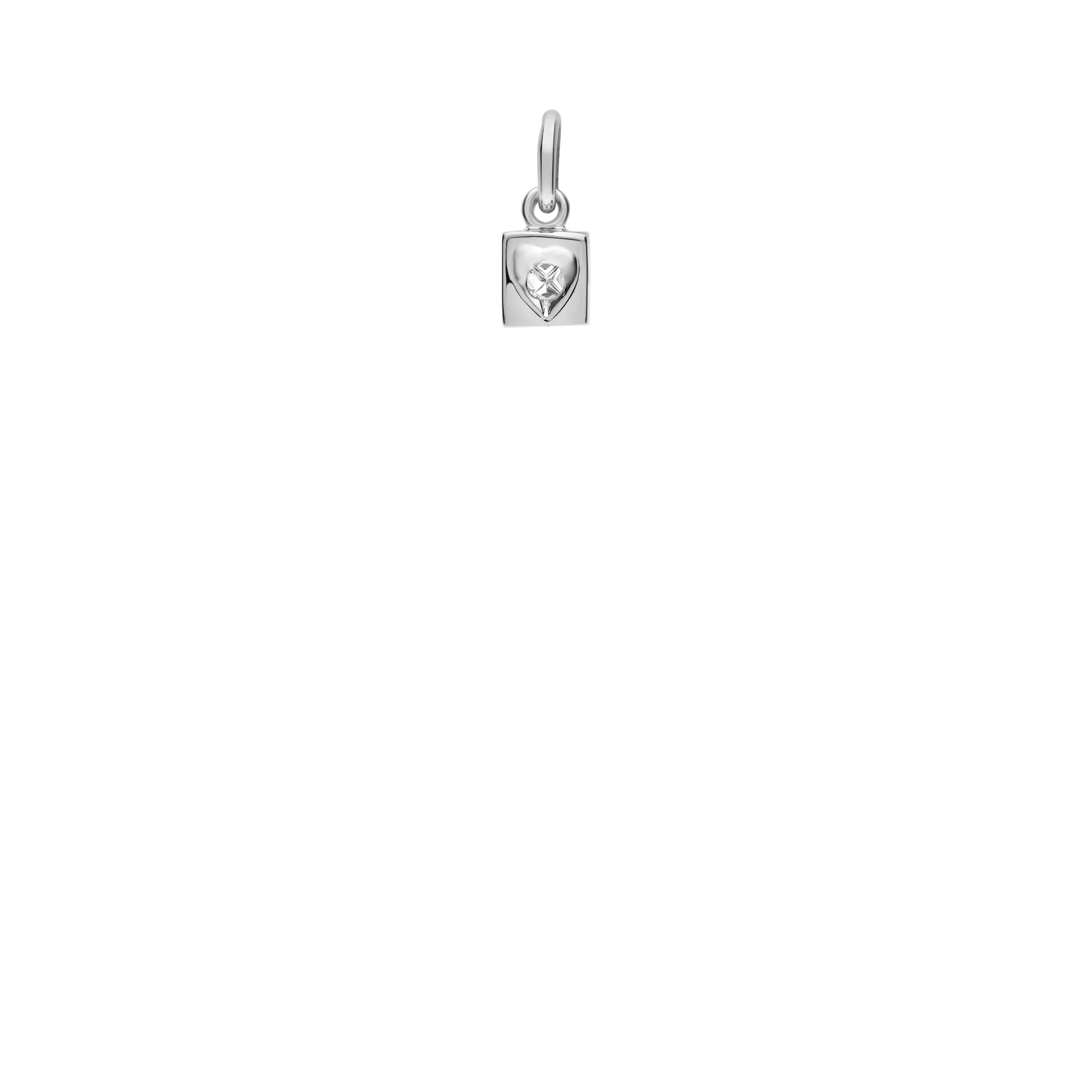 Pendant with diamond 0.11ct 18K white gold - Image 2