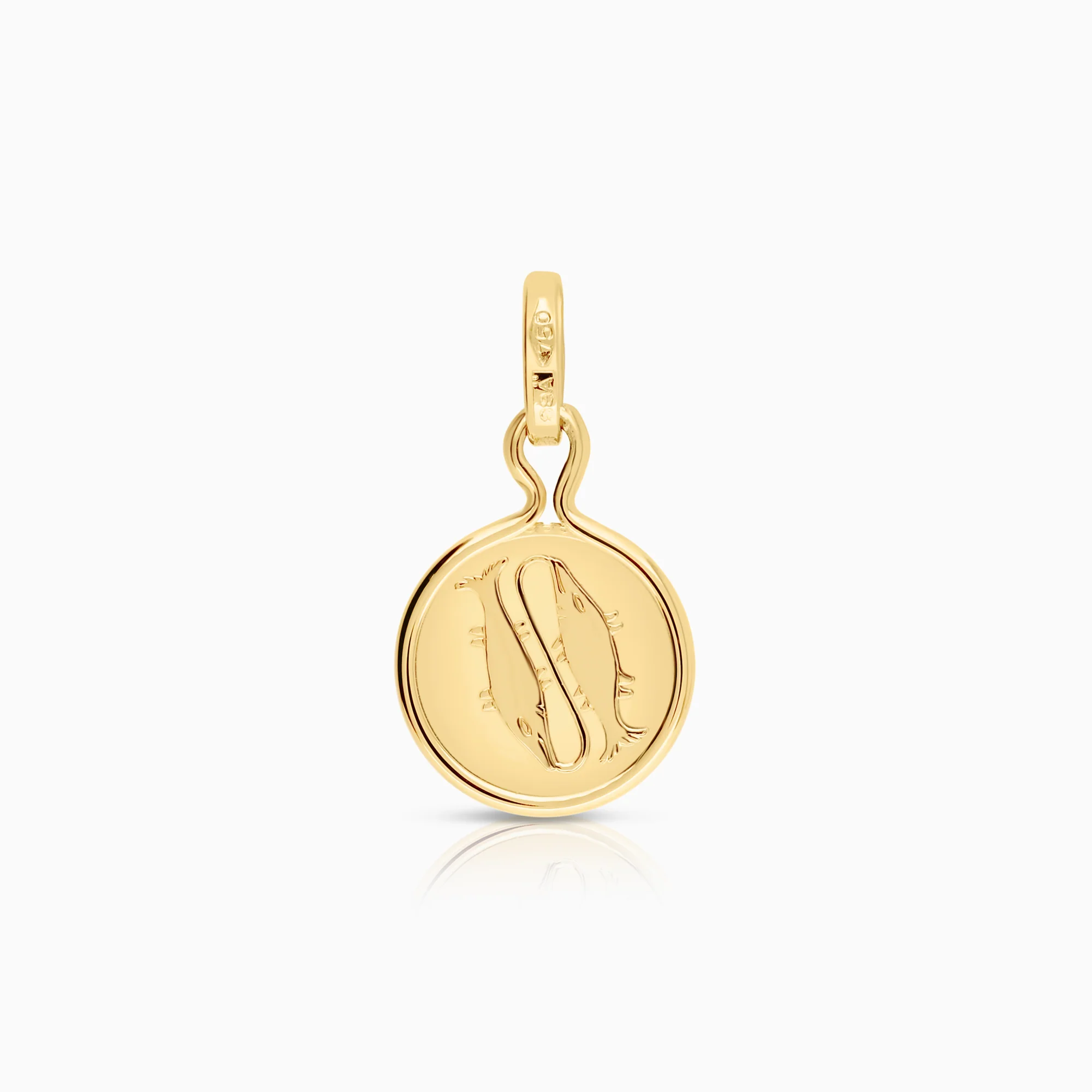 Pendant zodiac sign Pisces 0.64g 18K gold