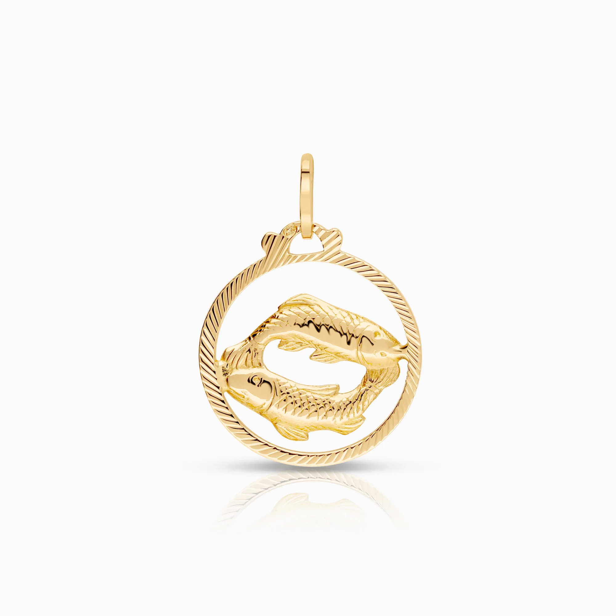 Pendant zodiac sign Pisces 1.58g 18K gold