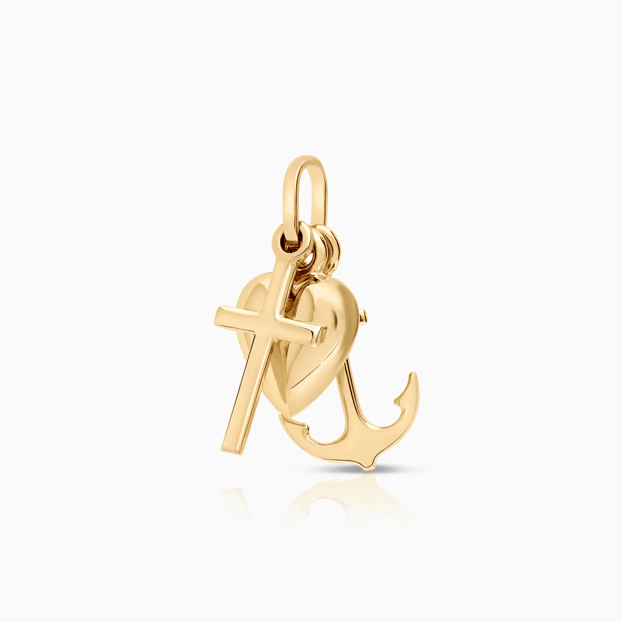 Gold pendant faith, hope & love 0.73g 18K gold