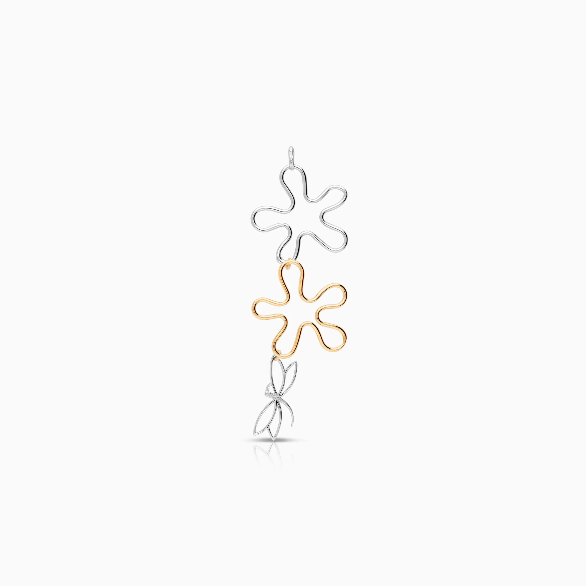 Gold pendant 2.88g 18K white and red gold