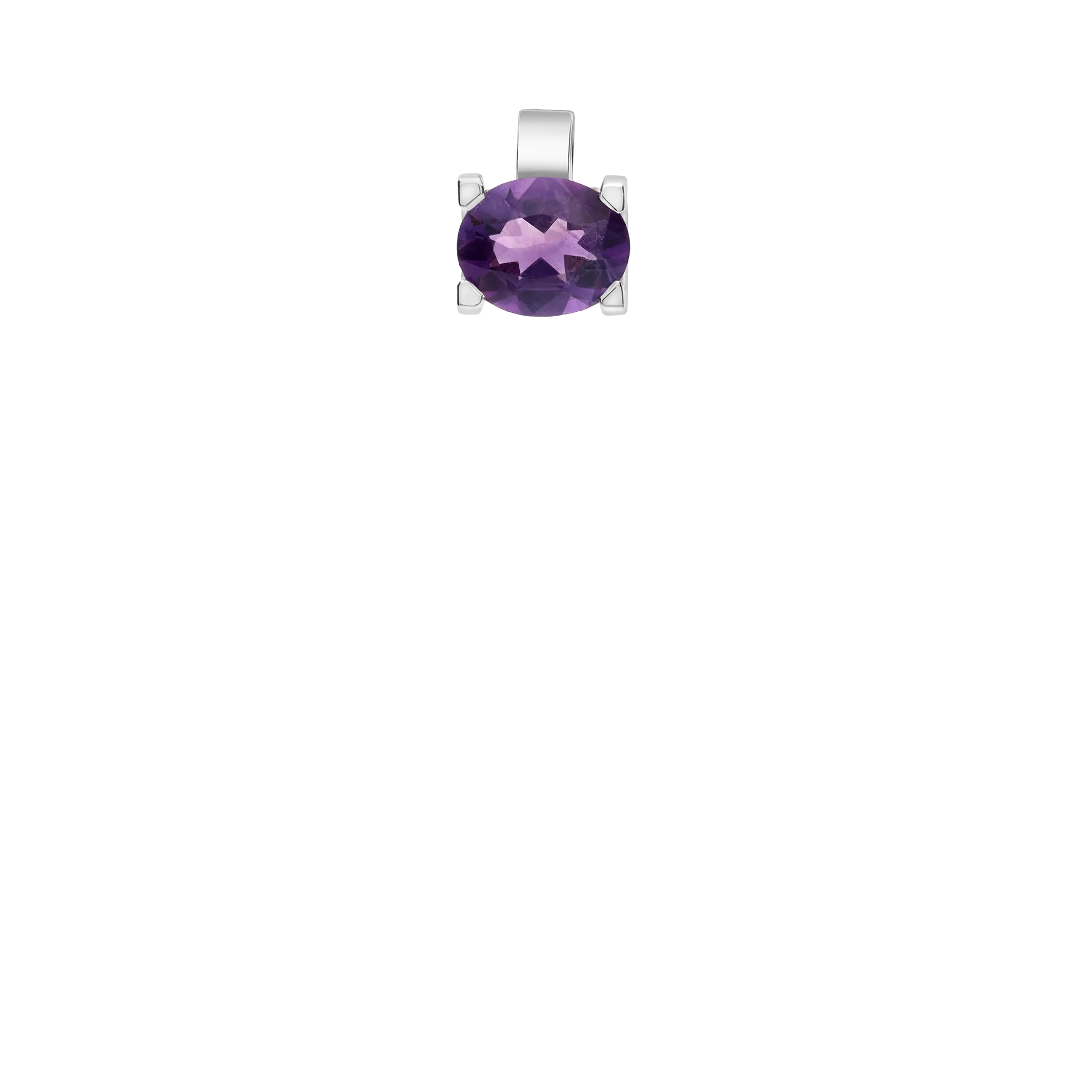 Pendant amethyst 2.24g 18K white gold - Image 2
