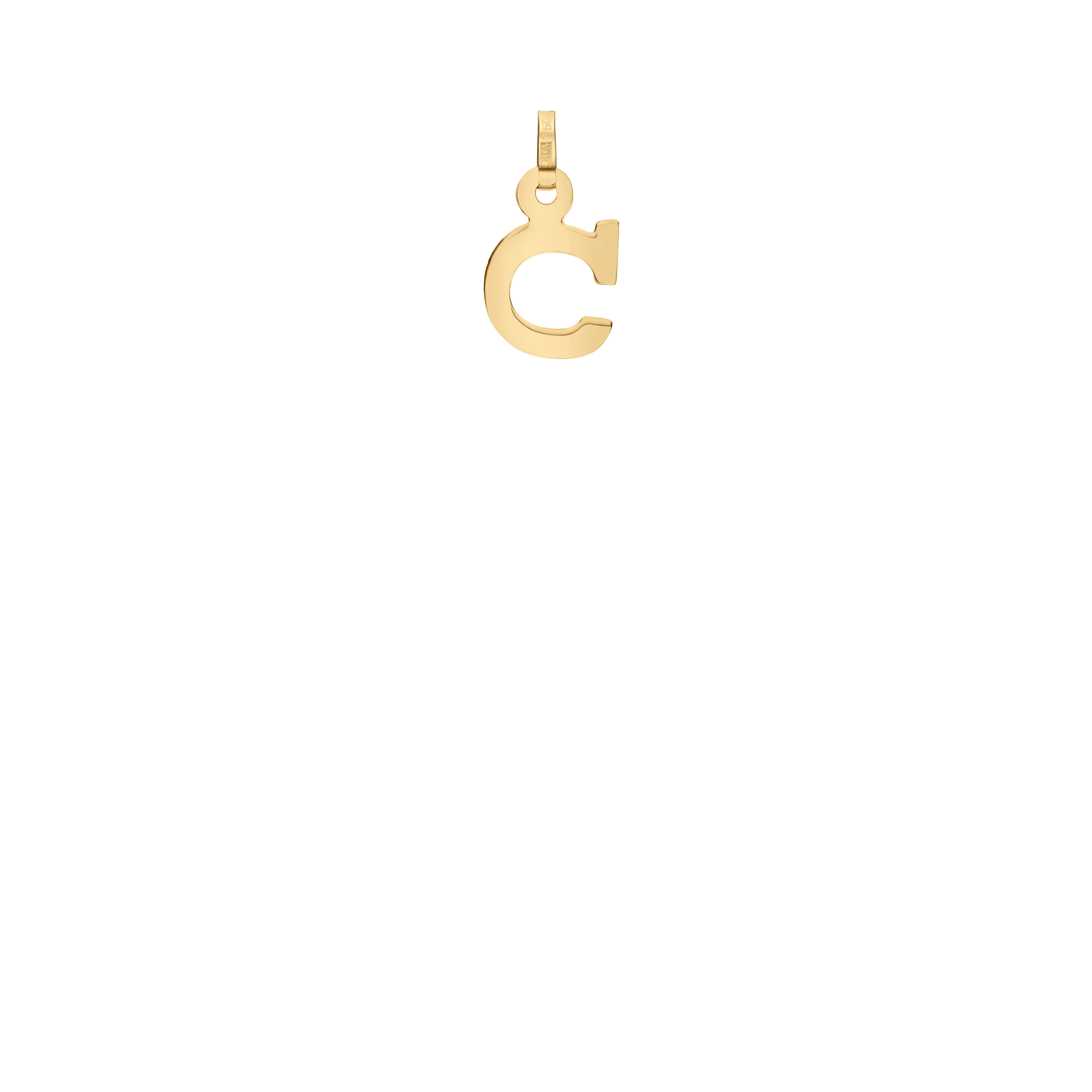 Pendant letter 0.39g 18K gold - Image 2