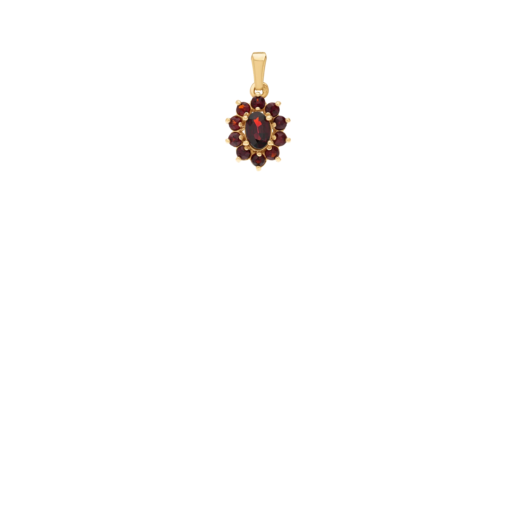 Carmosé pendant with red garnets 1.93g 18K gold - Image 2