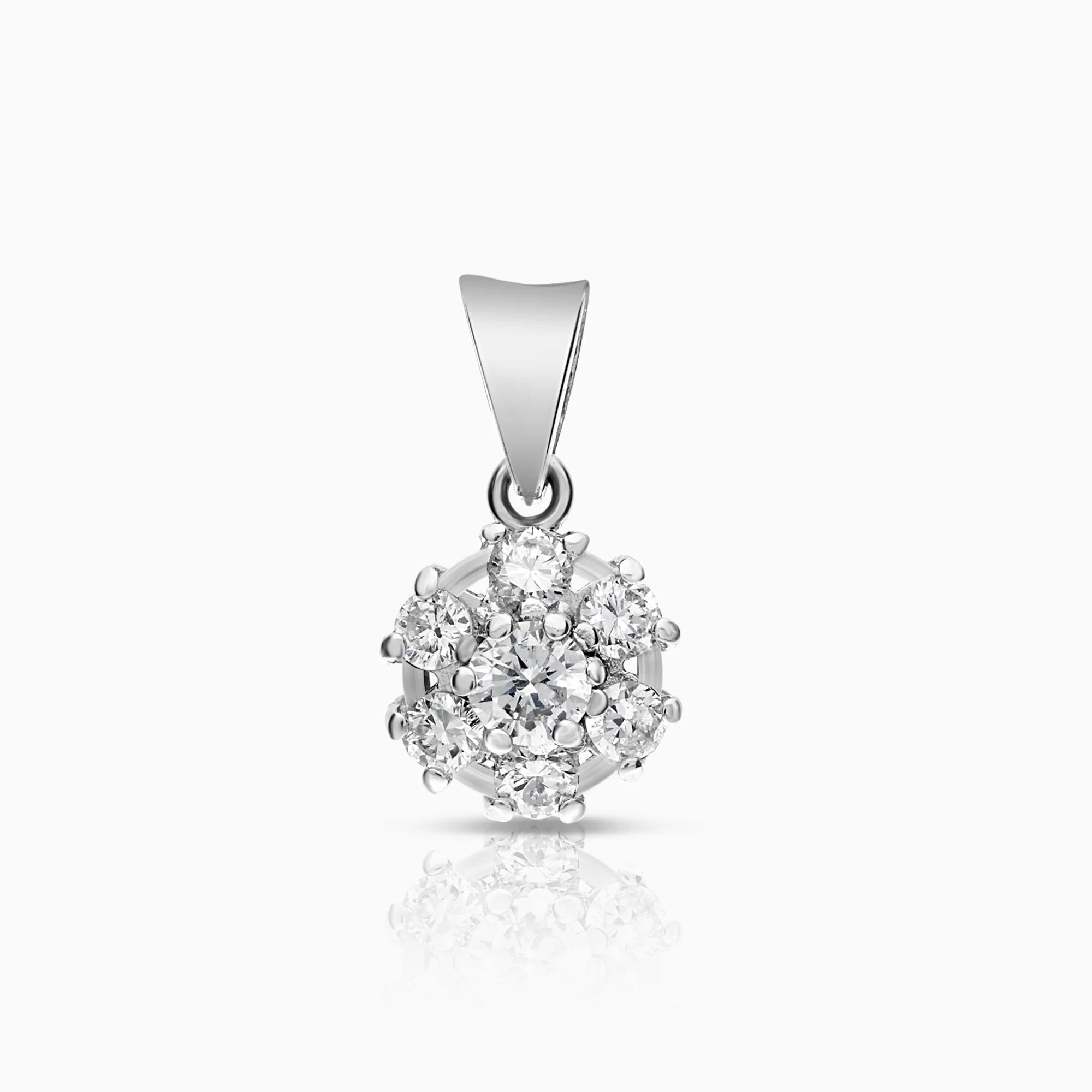 Pendant with diamonds 0.30ct 18K white gold