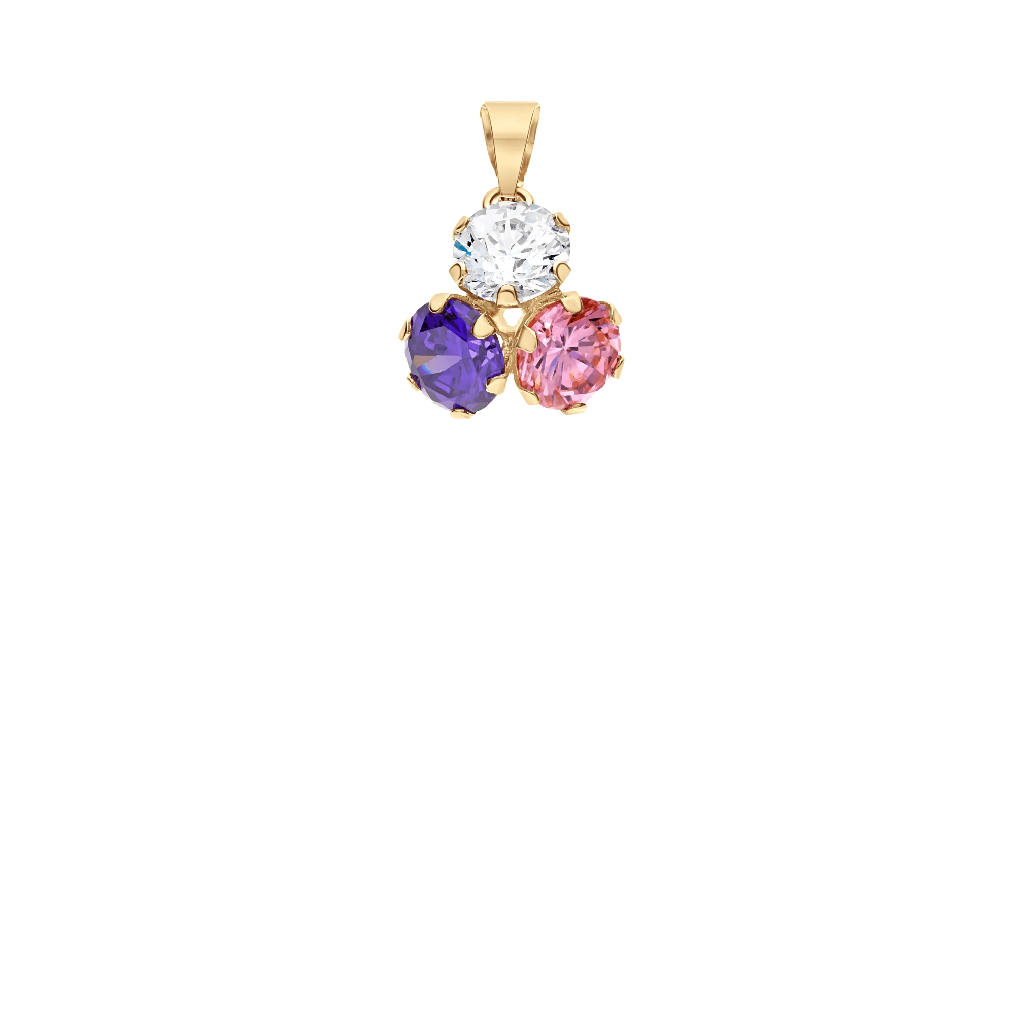 Pendant with colored cubic 0.93g 18K gold - Image 2