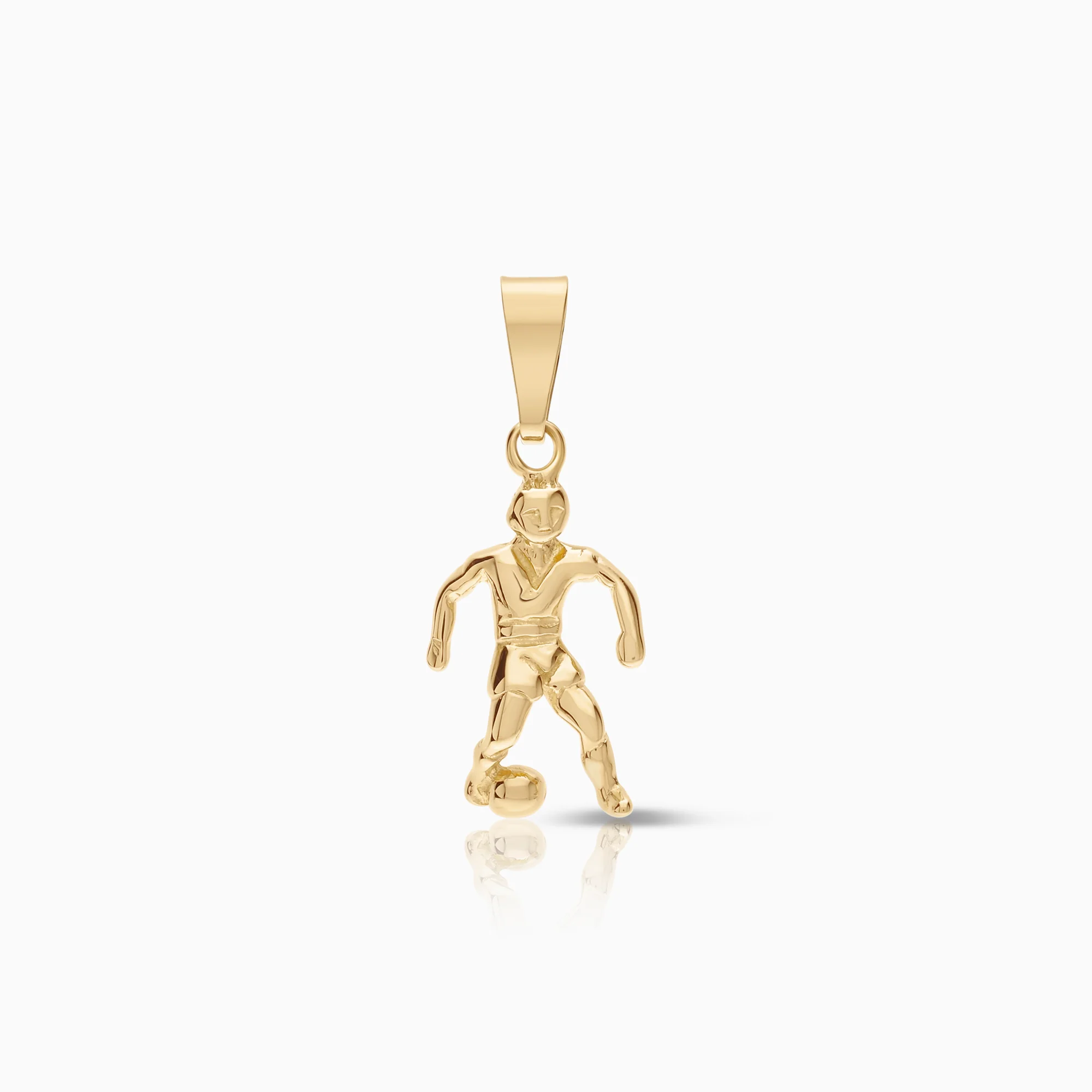 Football player pendant 1.33 g 18K gold