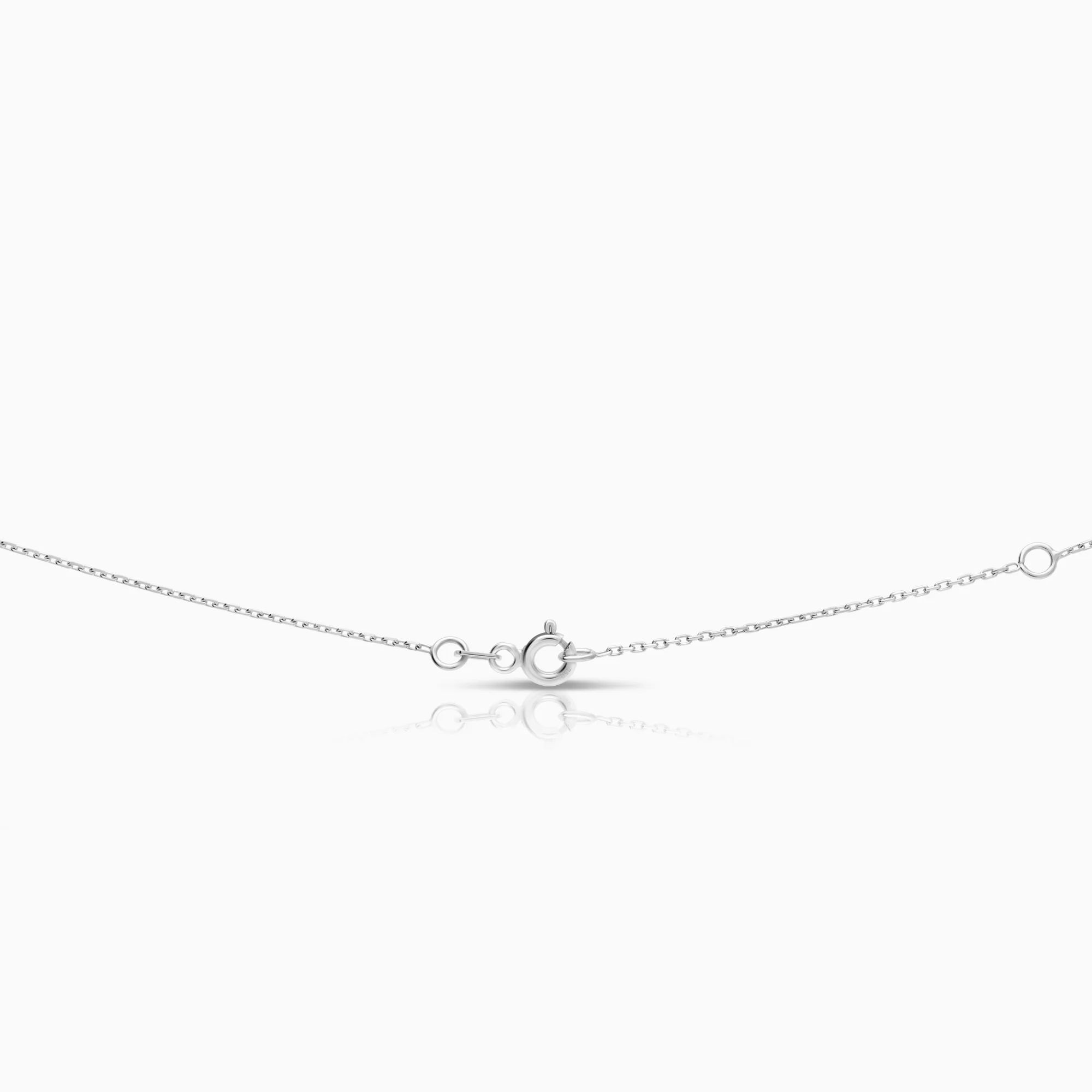 Necklace with heart 0.12ct 18K white gold - Image 2
