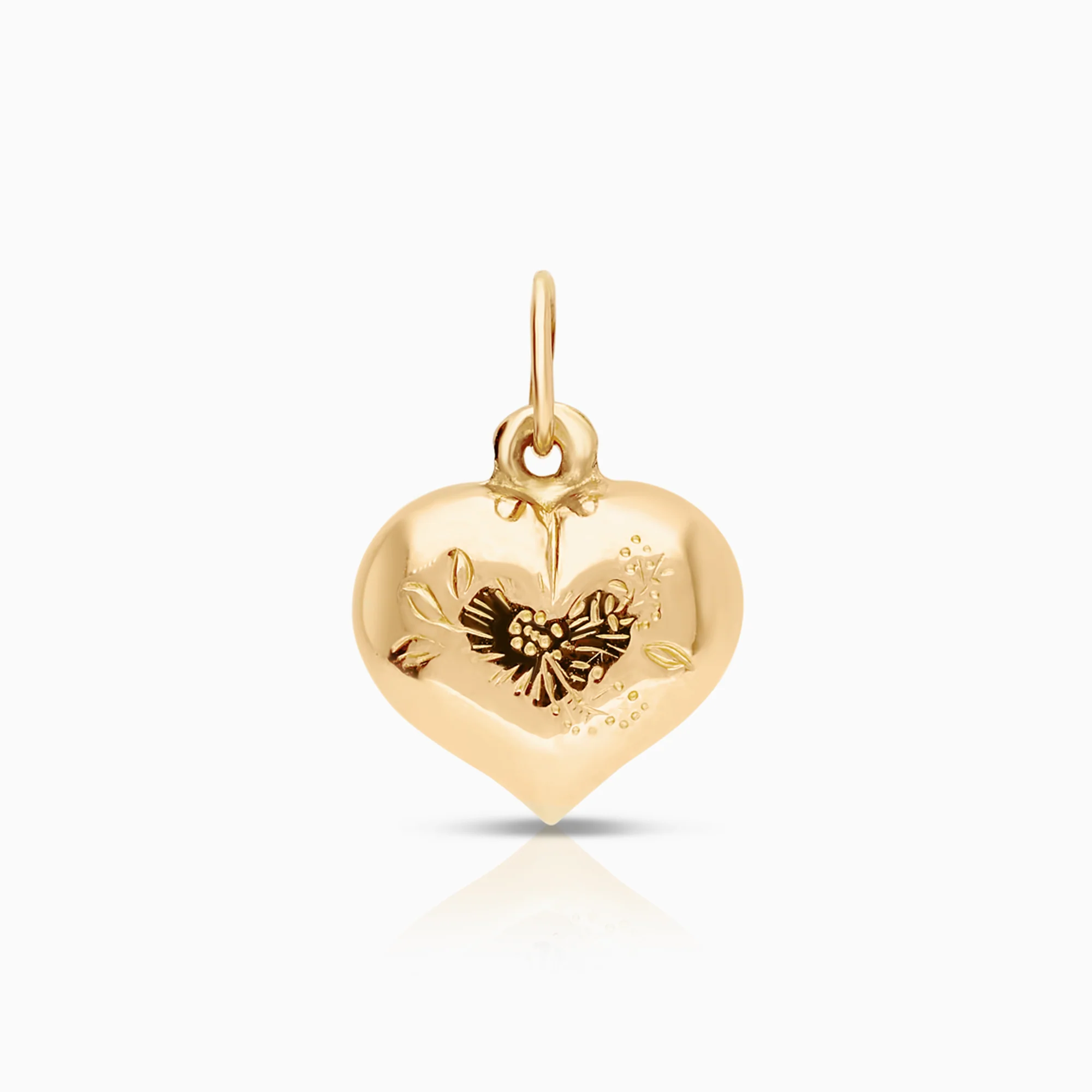 Heart pendant 0.33g 18K gold