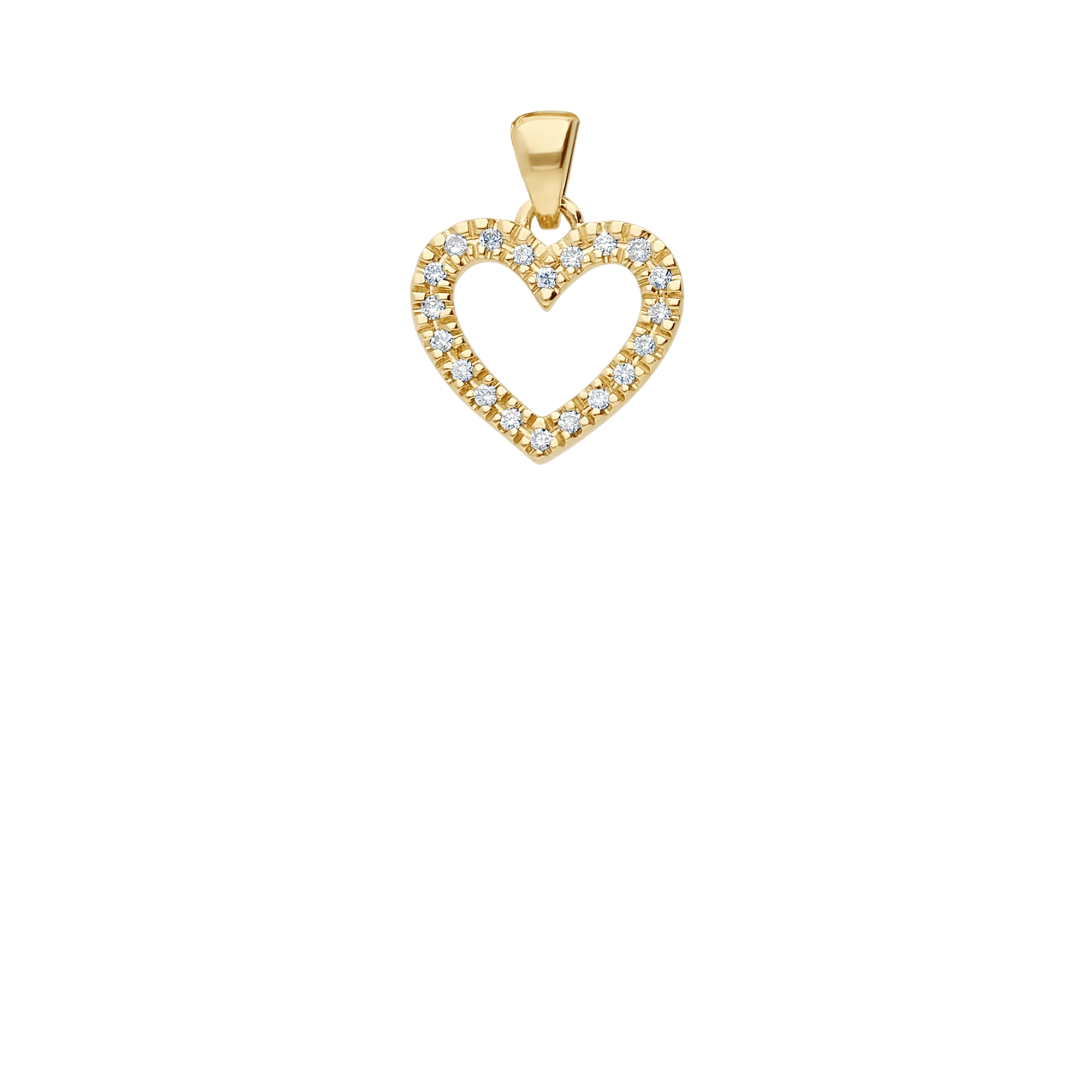 Heart pendant 0.09ct 18K gold - Image 2