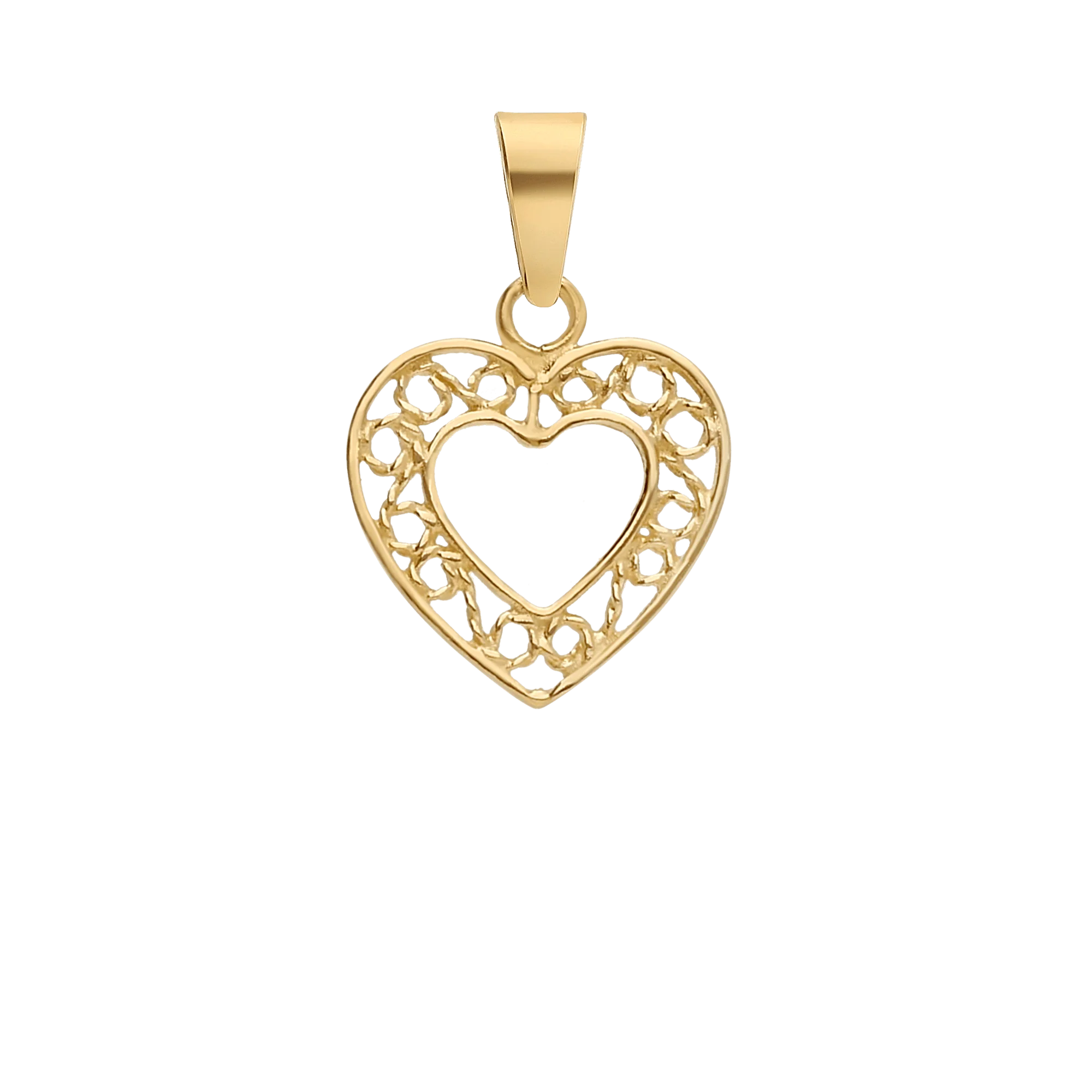 Heart pendant 0.60g 18K gold - Image 2