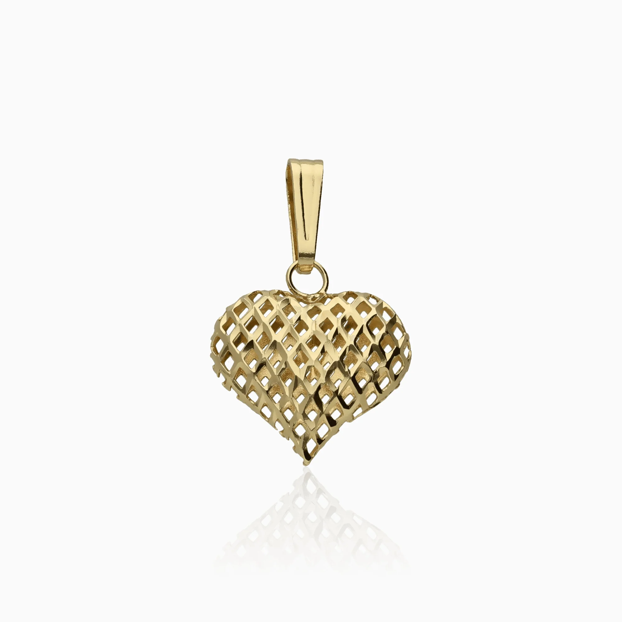 Pendant heart 0.78g 18K gold