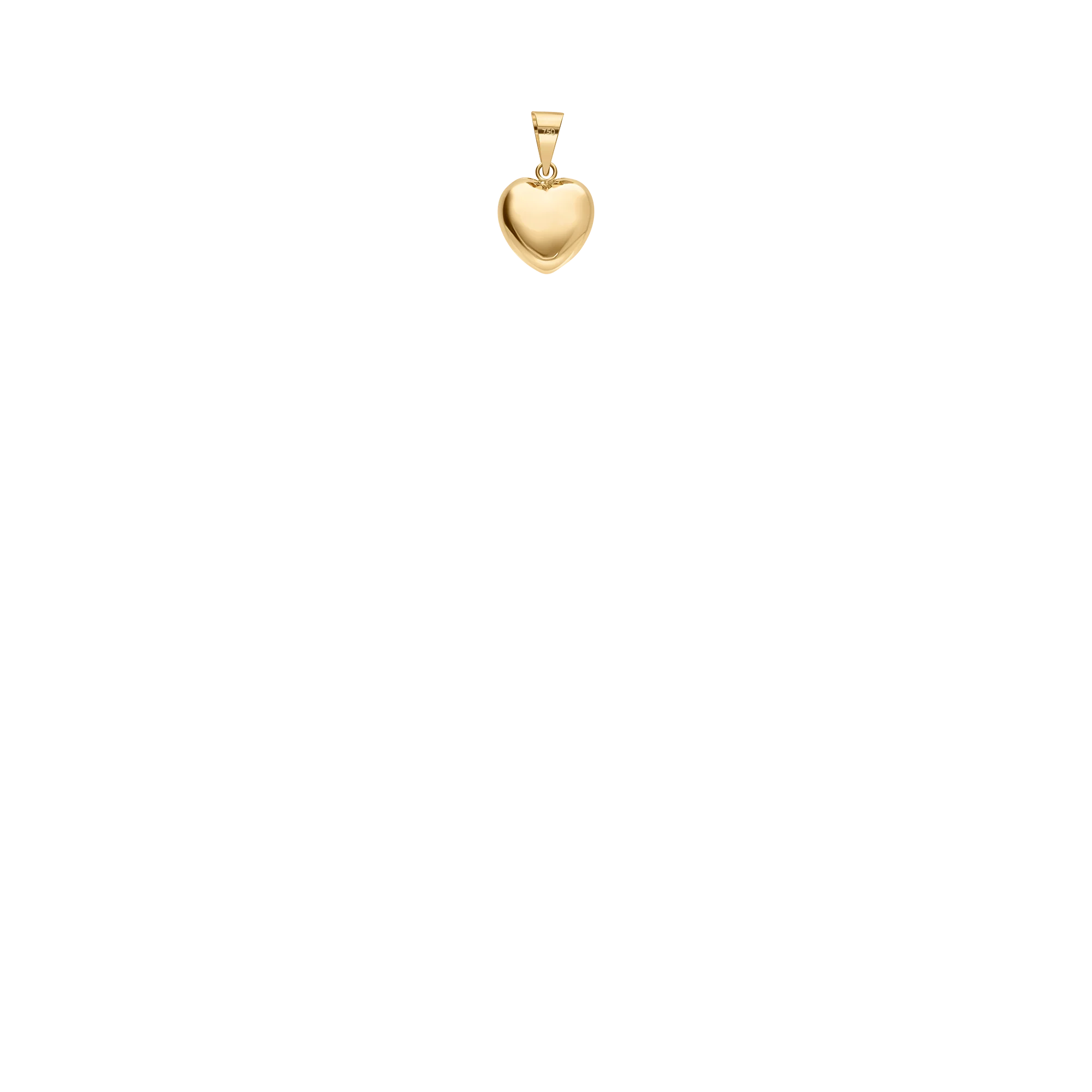 Heart pendant 0.84g 18K gold - Image 2