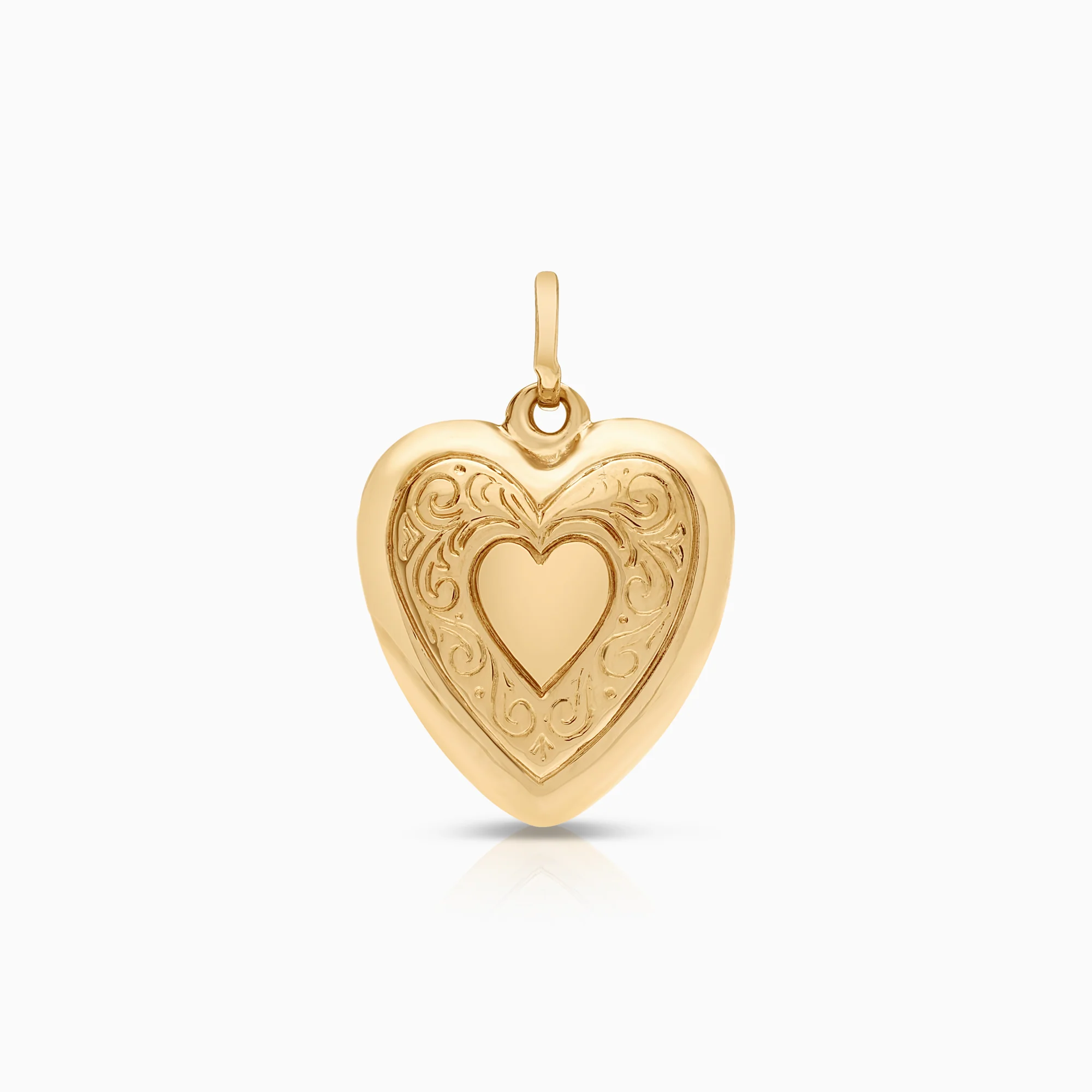 Heart pendant 1.14g 18K gold